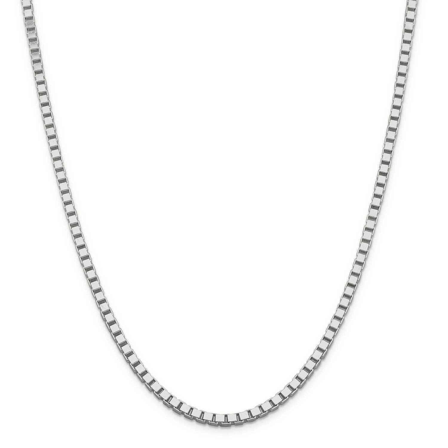 3.75mm Box Chain 28 Inch Sterling Silver QBX065-28, MPN: QBX065-28,