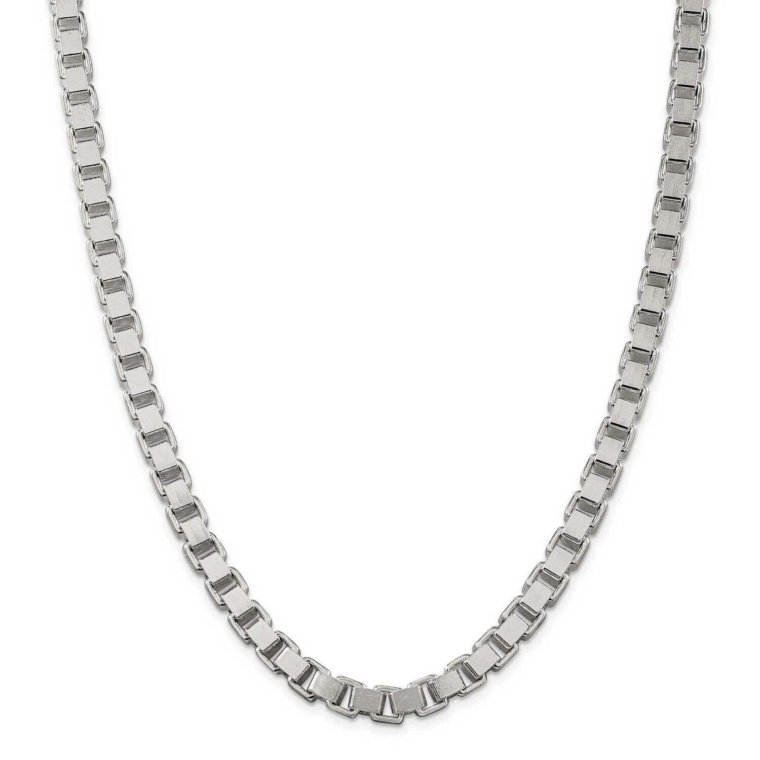 7mm Box Chain 28 Inch Sterling Silver QBX120-28, MPN: QBX120-28,