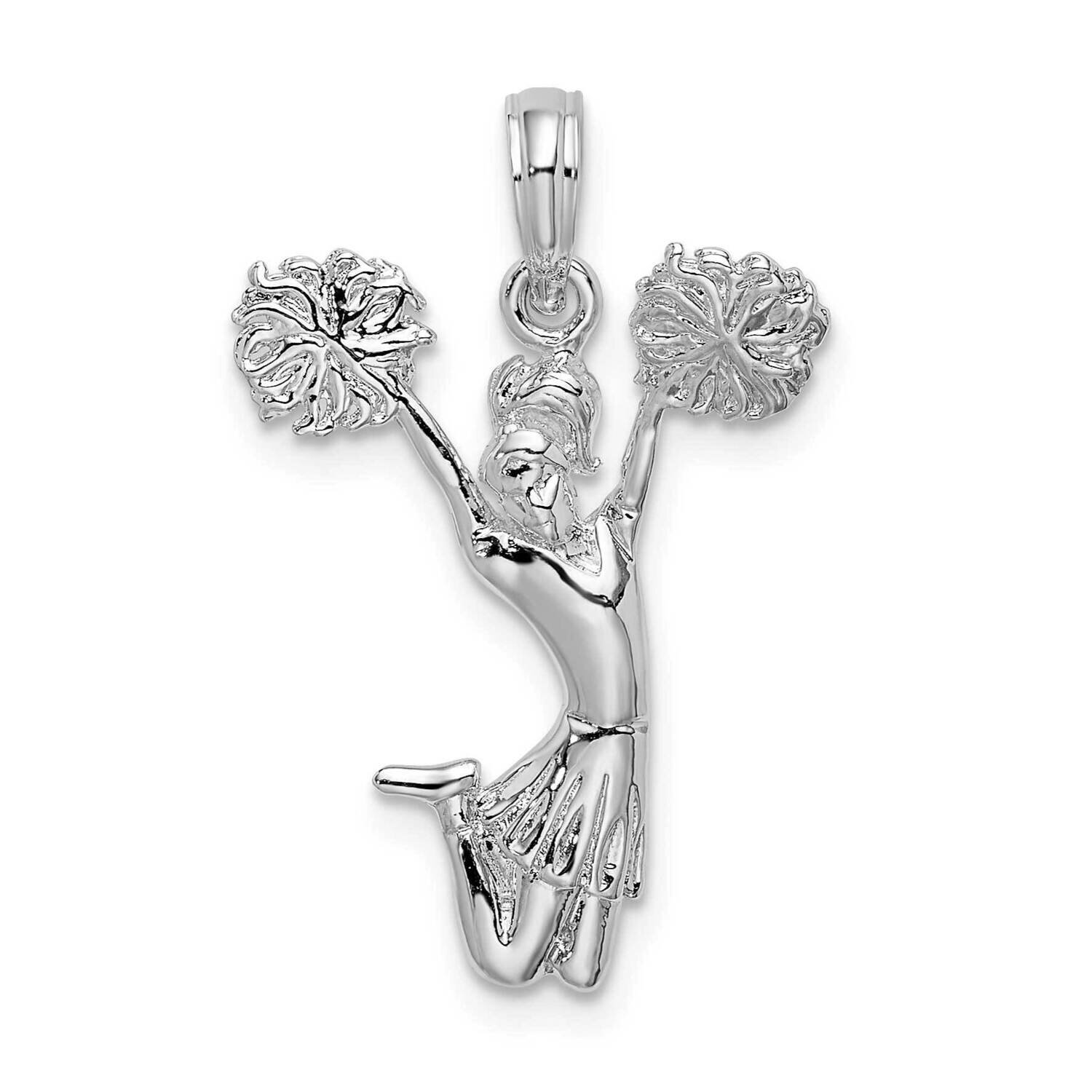 Cheer Leader Pendant Sterling Silver Polished QC10126, MPN: QC10126, 637218162307