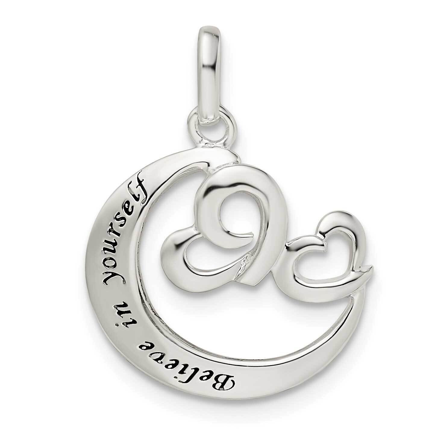 Heart Believe In Yourself Pendant Sterling Silver QC11014, MPN: QC11014,