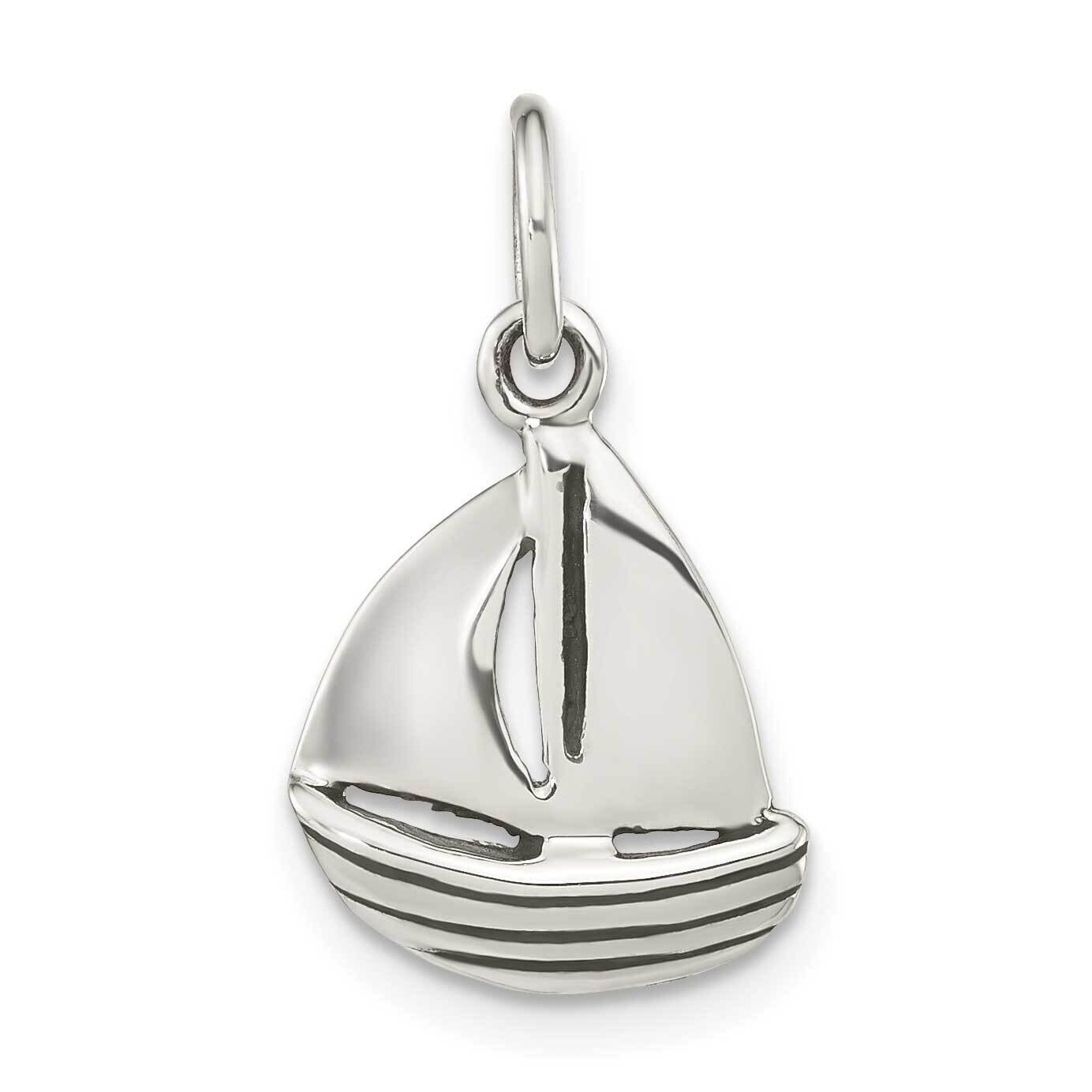 Sailboat Pendant Sterling Silver Polished QC11079, MPN: QC11079,