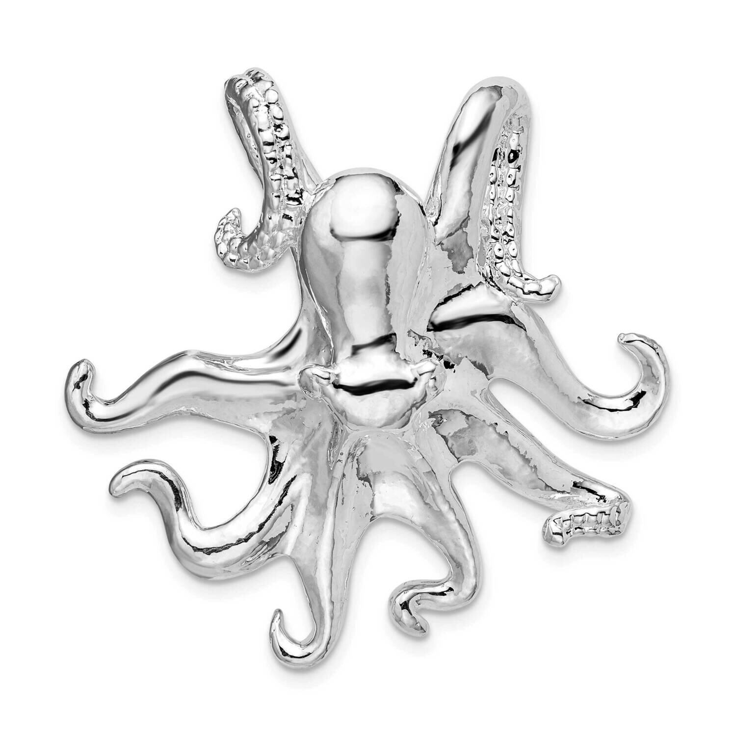 Octopus Slide Sterling Silver Polished QC11089