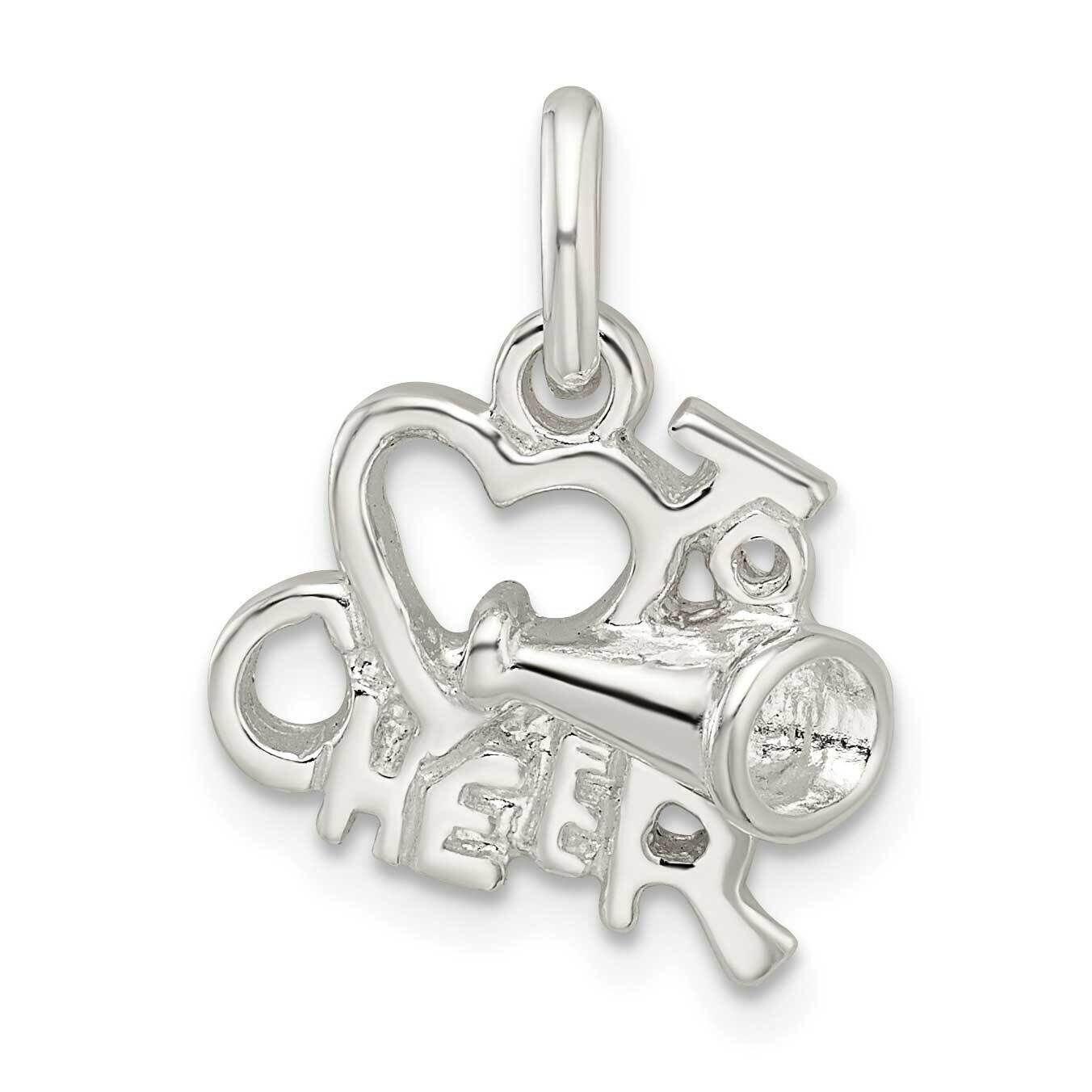 I Love Cheer Pendant Sterling Silver Polished QC11094, MPN: QC11094,