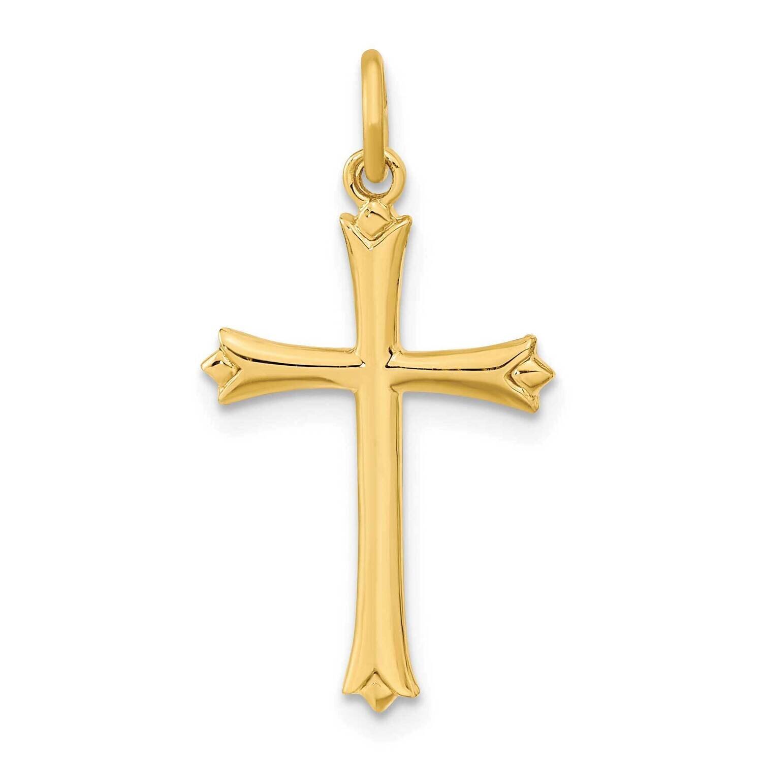 Pointed Ends Cross Pendant Sterling Silver Gold-Plated QC11126, MPN: QC11126,