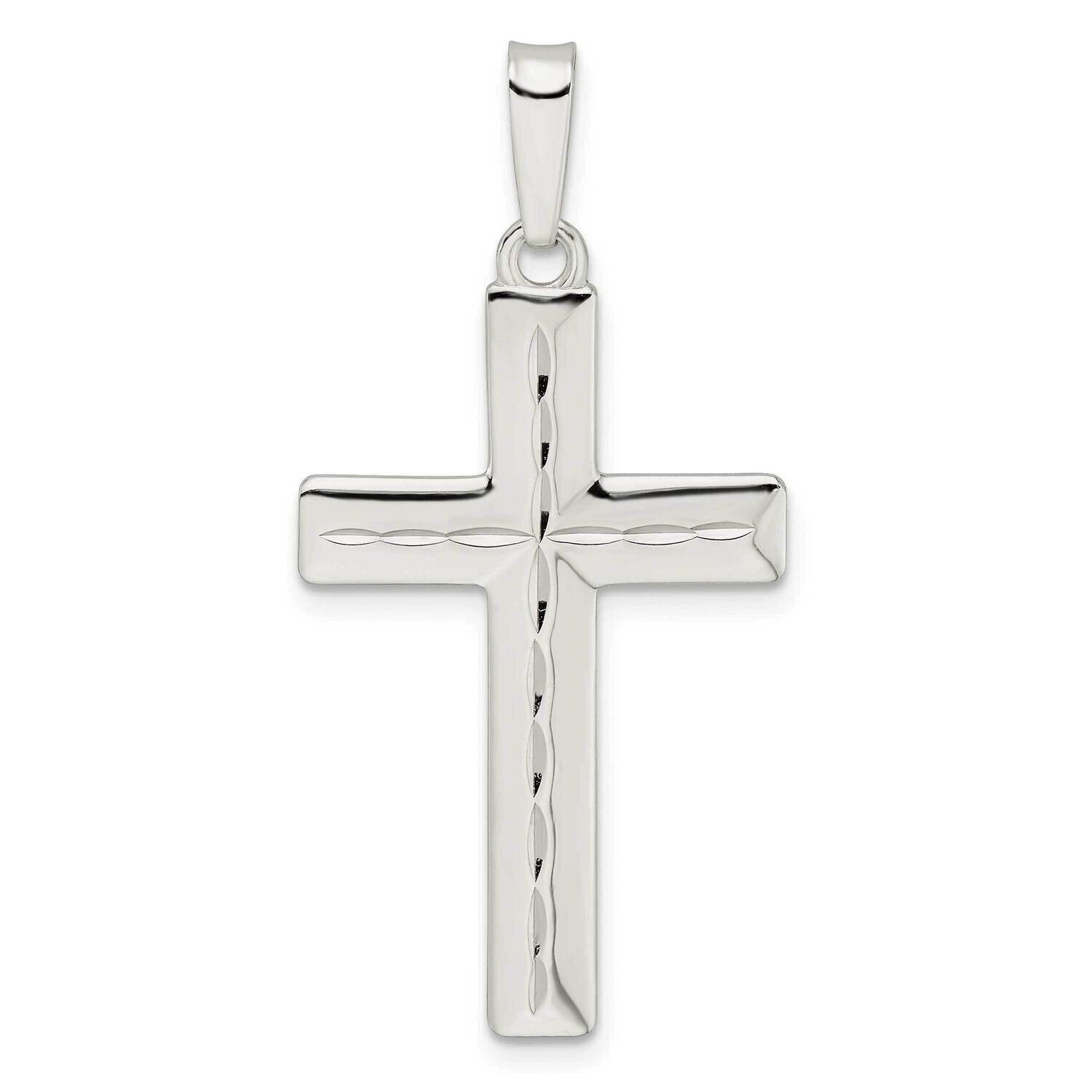 Diamond-Cut Latin Cross Pendant Sterling Silver QC11138, MPN: QC11138,
