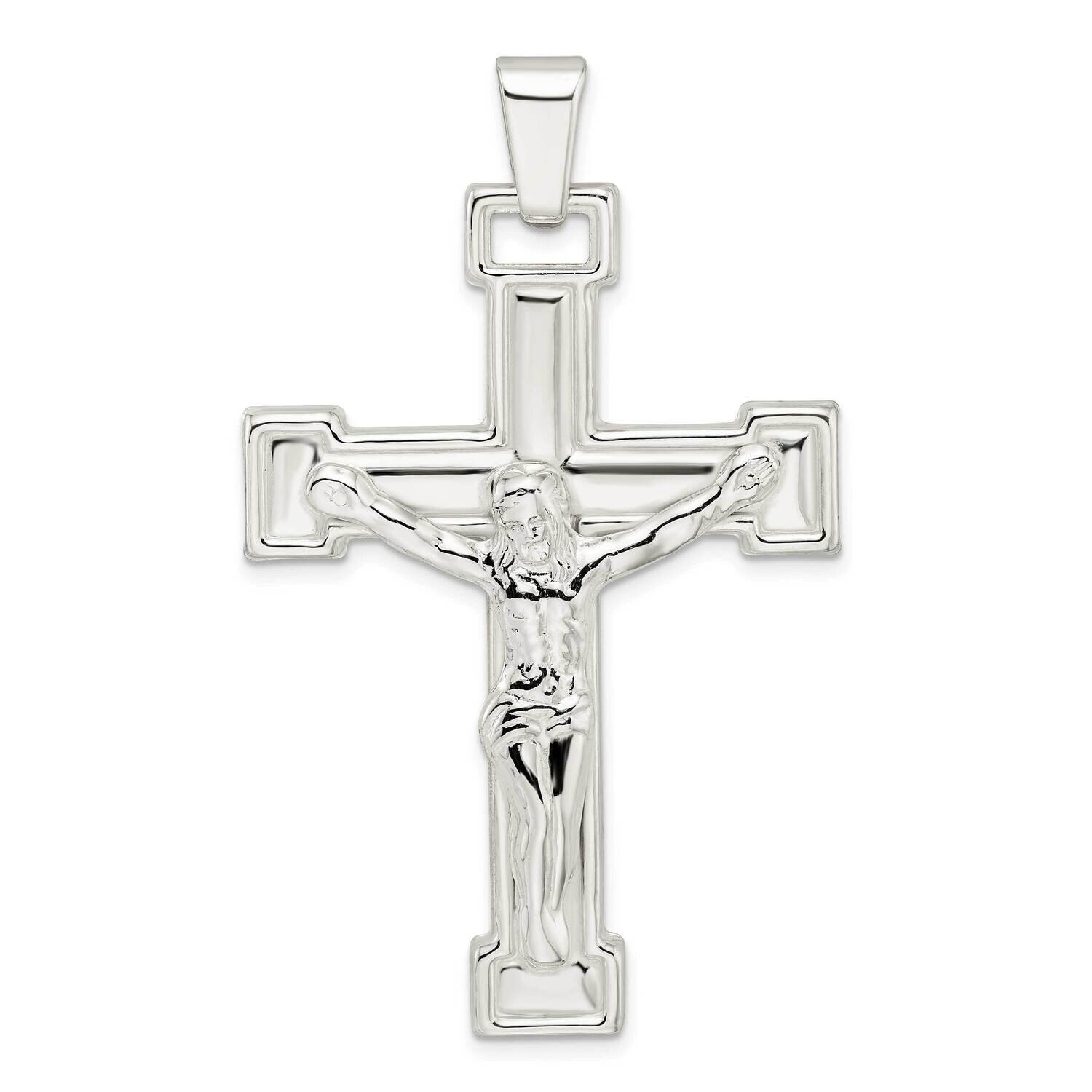 Crucifix Pendant Sterling Silver Polished QC11173, MPN: QC11173, 191101768309