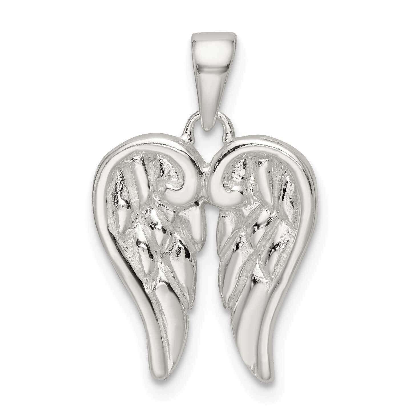 Angel Wings Pendant Sterling Silver Polished QC11217, MPN: QC11217, 191101769283