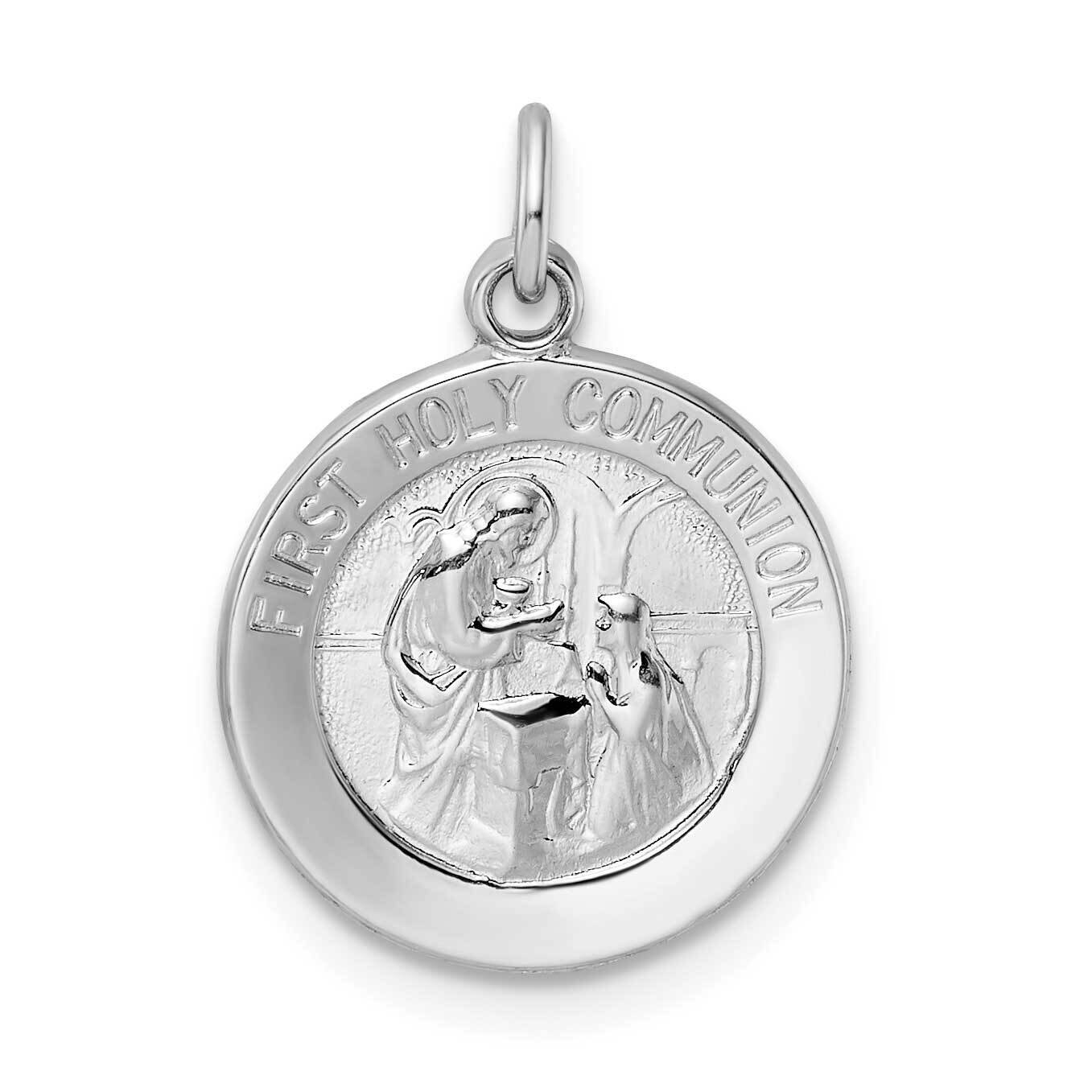 Solid 1St Holy Communion Pendant Sterling Silver Rhodium-Plated Polished QC11222, MPN: QC11222,