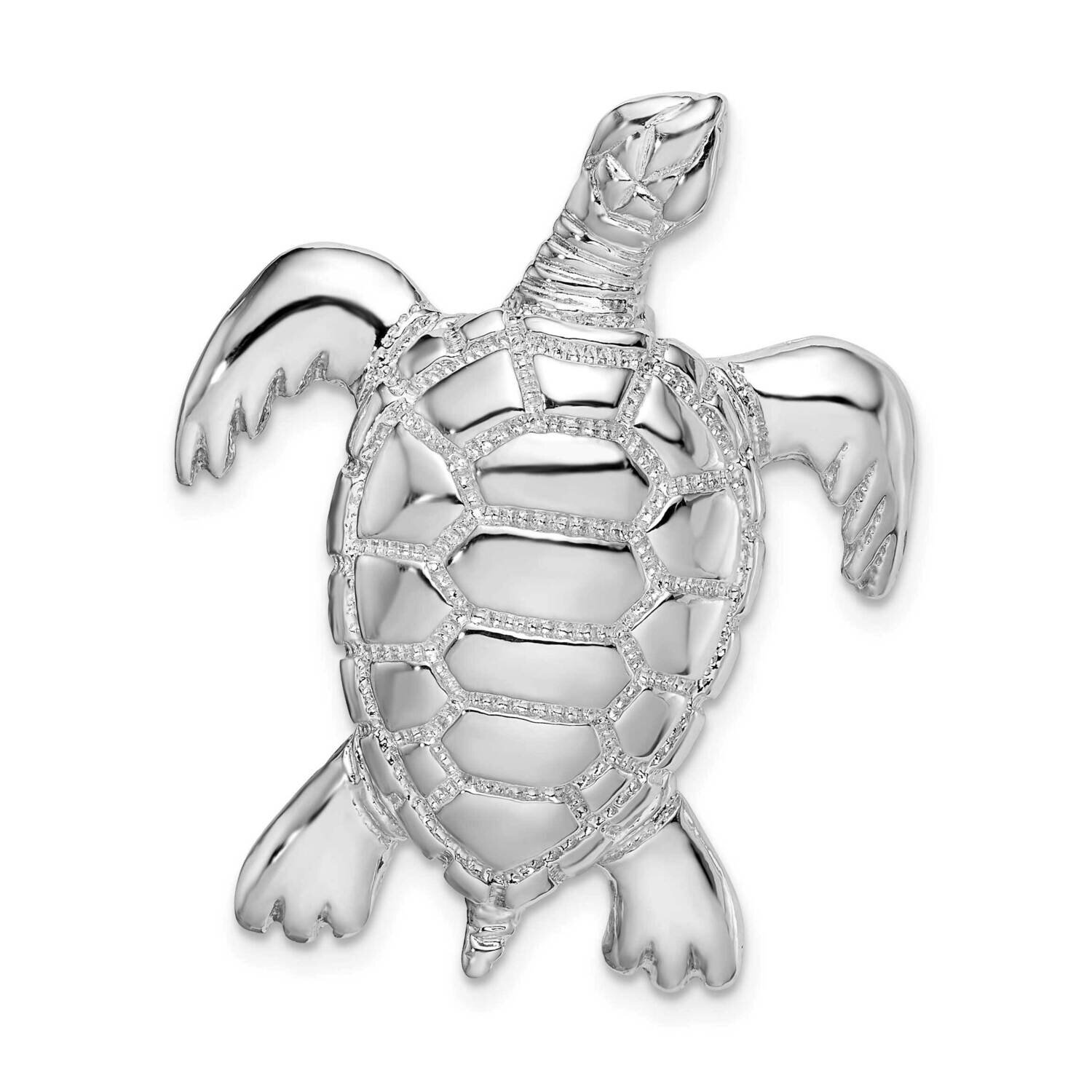 Sea Turtle Slide Sterling Silver Polished QC11251