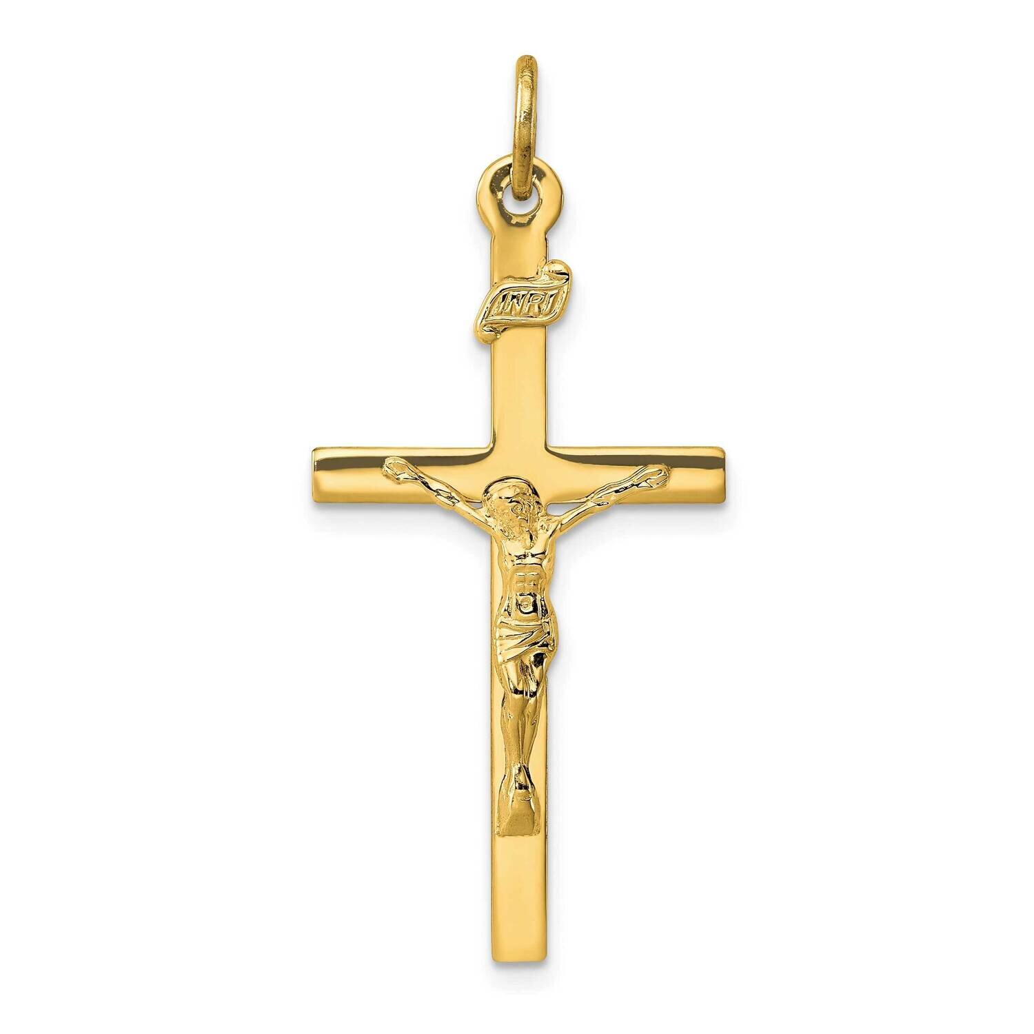 Inri Crucifix Pendant Sterling Silver Gold-Plated QC3380GP, MPN: QC3380GP,