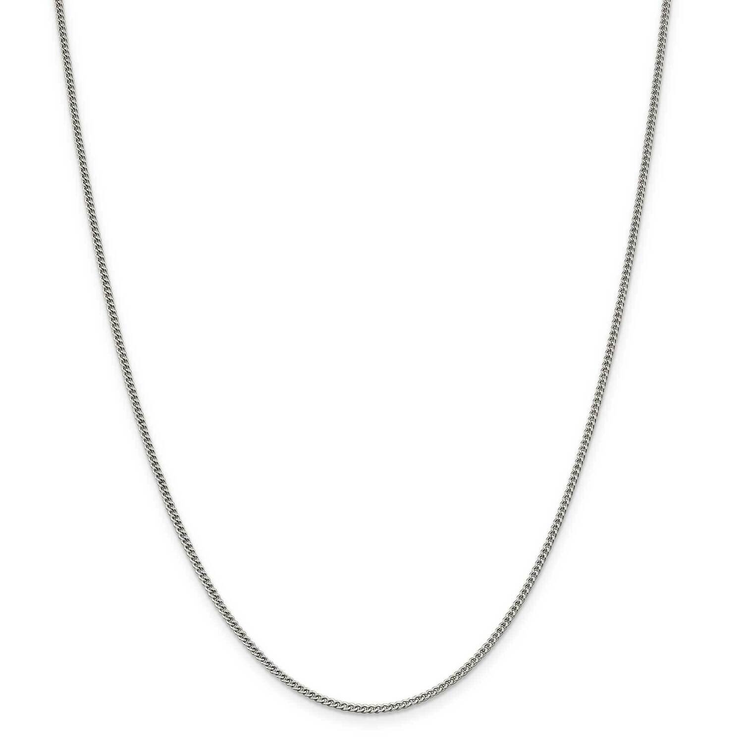 1.75mm Curb Chain 36 Inch Sterling Silver QCB050-36, MPN: QCB050-36,