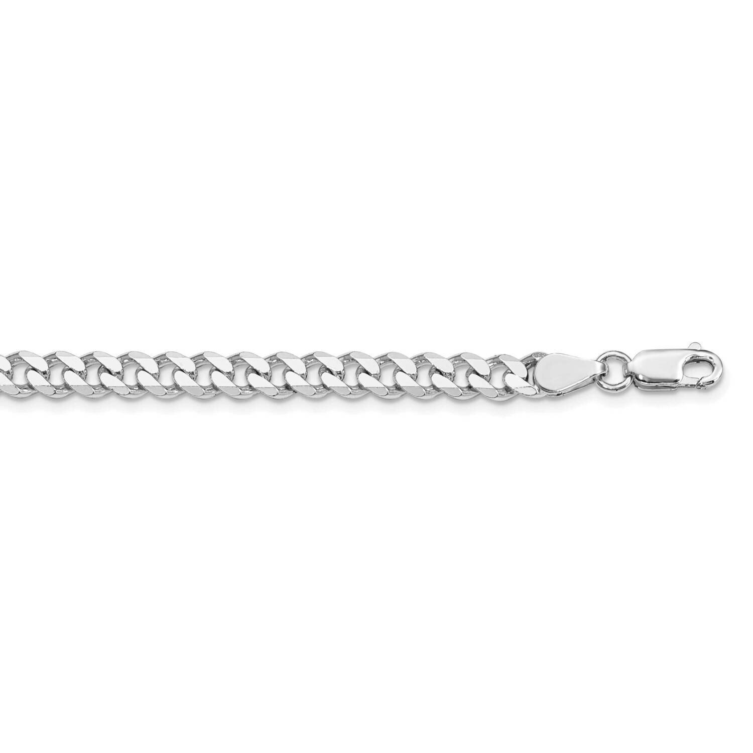 6mm Curb Chain 28 Inch Sterling Silver Rhodium-Plated QCB150R-28, MPN: QCB150R-28,