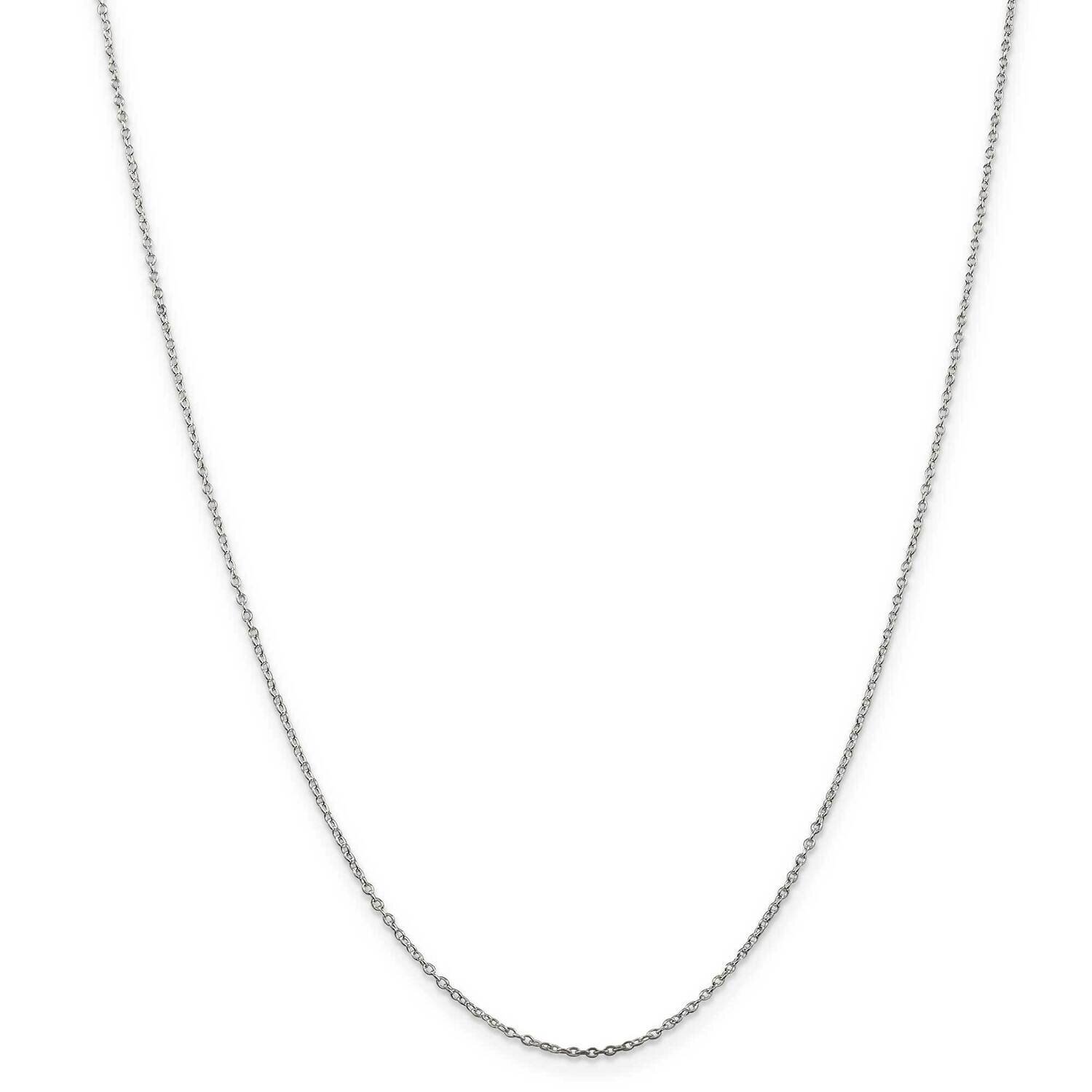 1mm Cable Chain with 2 Inch Extender 18 Inch Sterling Silver QCL025E-18