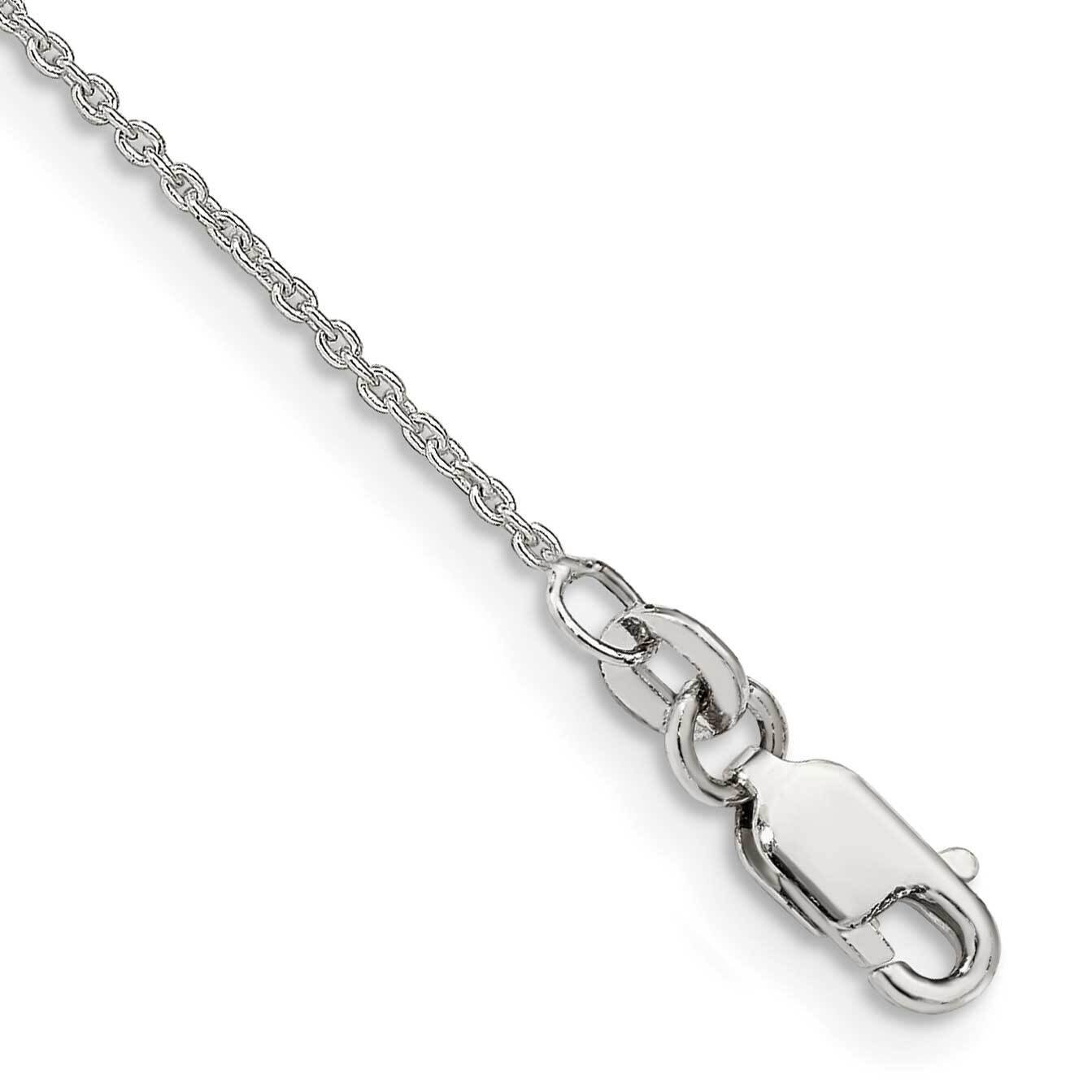 1mm Cable Chain Anklet 9 Inch Sterling Silver QCL030-9