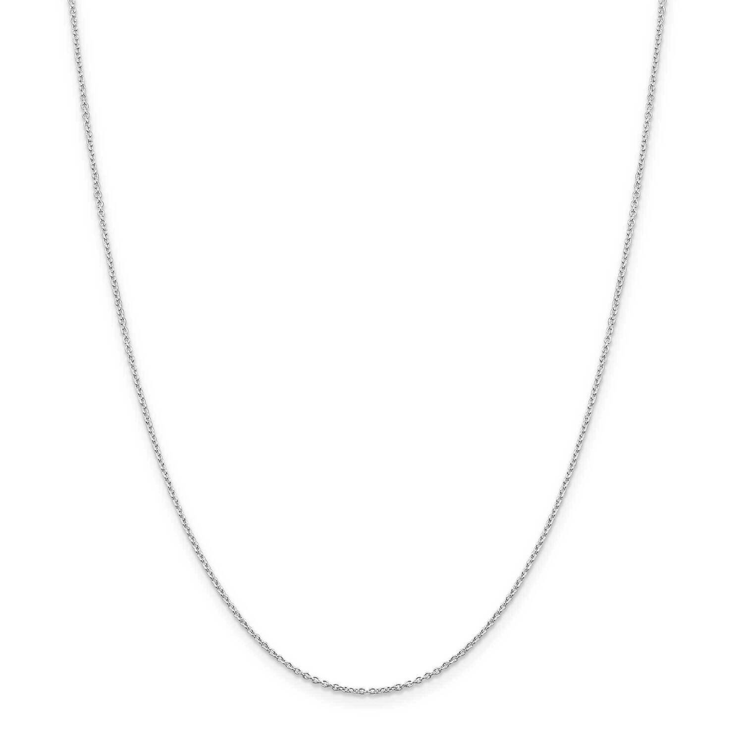 1.25mm Cable Chain 30 Inch Sterling Silver Rhodium-Plated QCL035R-30, MPN: QCL035R-30,