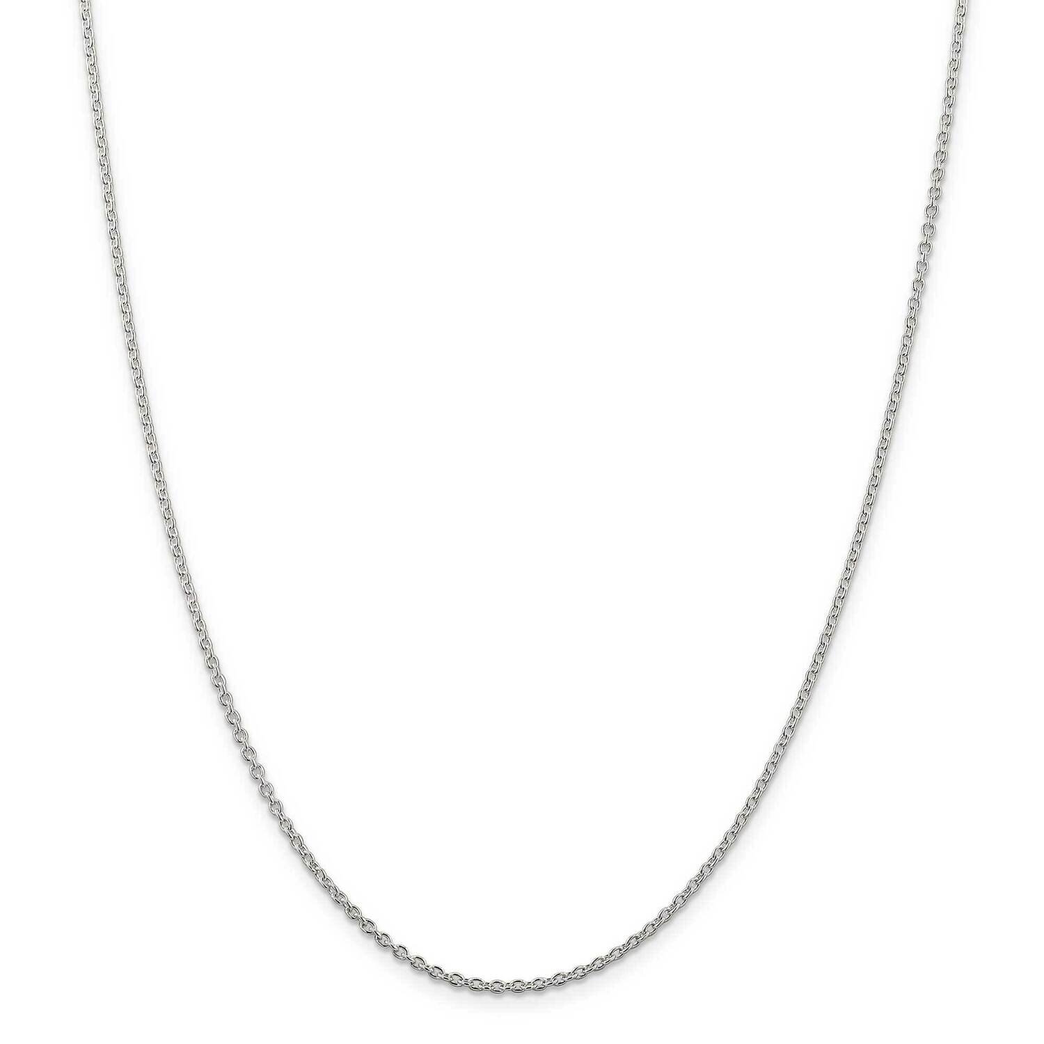 1.95mm Cable Chain 42 Inch Sterling Silver QCL050-42