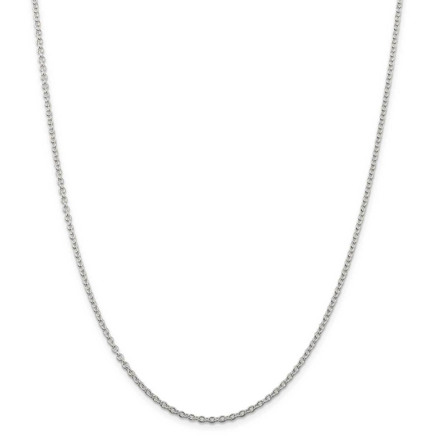 2.25mm Cable Chain 28 Inch Sterling Silver QCL060-28, MPN: QCL060-28,