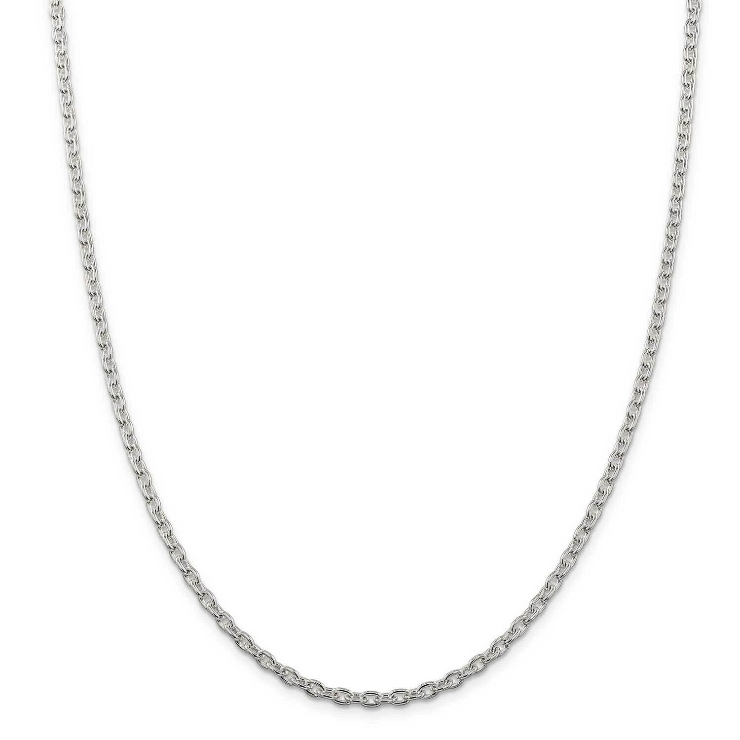 3.5mm Cable Chain 28 Inch Sterling Silver QCL100-28