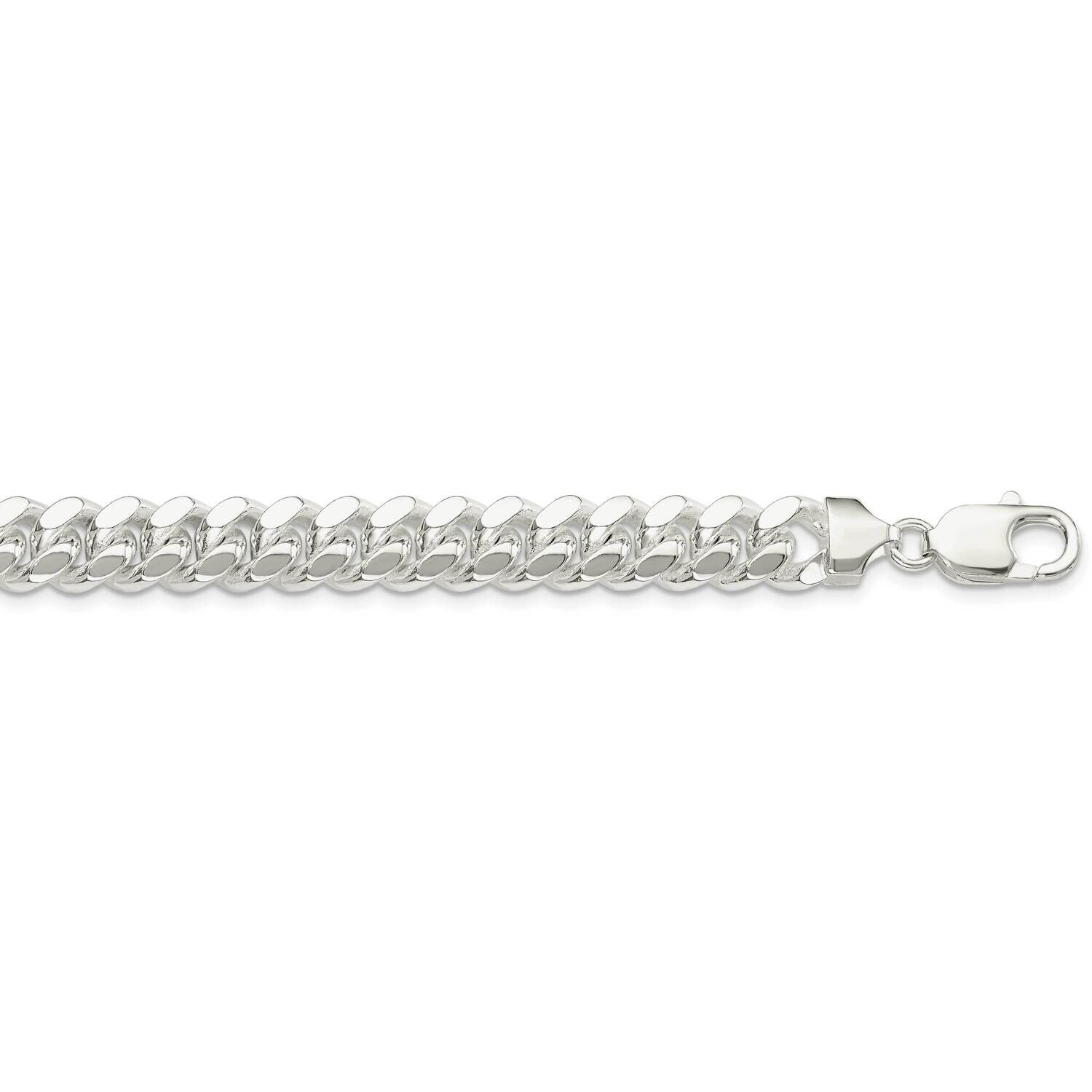 9mm Polished Domed Curb Chain 22 Inch Sterling Silver QDB250-22, MPN: QDB250-22,