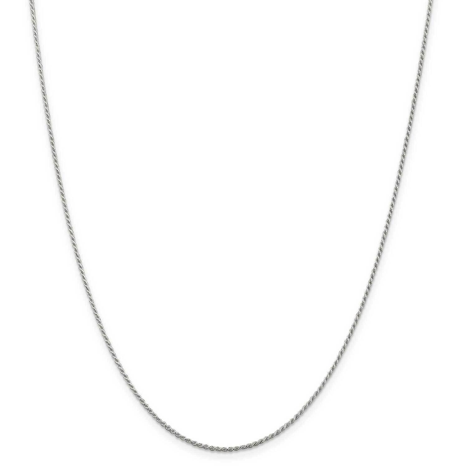 1.1mm Diamond-Cut Rope Chain 30 Inch Sterling Silver QDC015-30, MPN: QDC015-30,