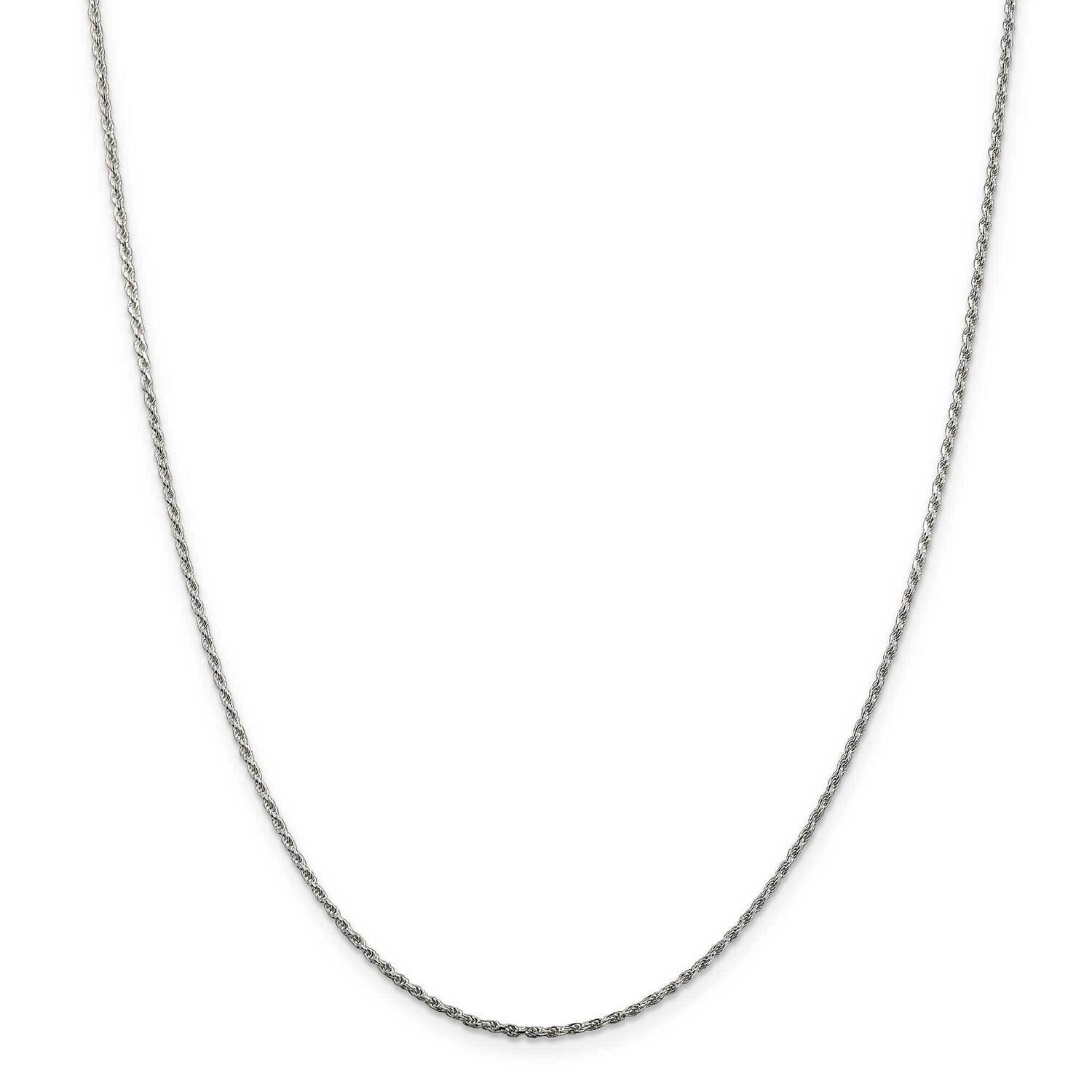 1.5mm Diamond-Cut Rope Chain 14 Inch Sterling Silver QDC020-14
