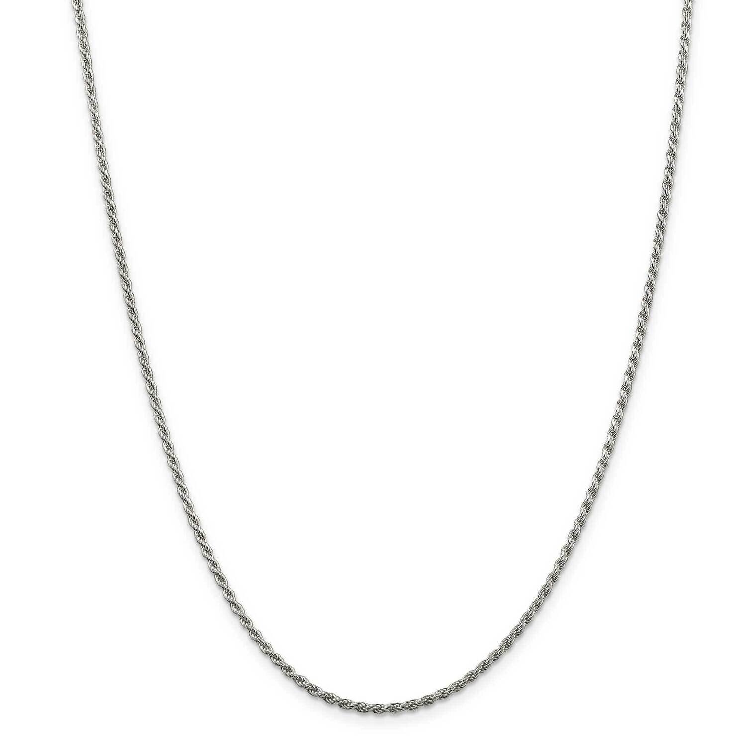1.85mm Diamond-Cut Rope Chain 14 Inch Sterling Silver QDC030-14
