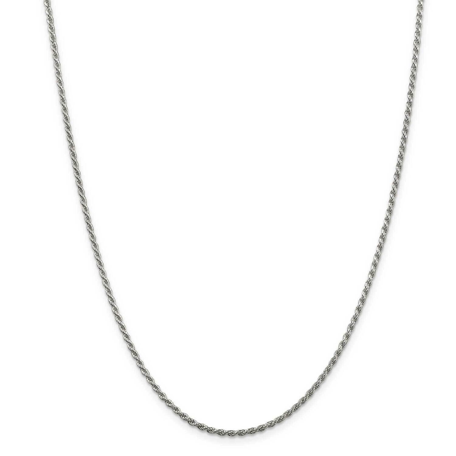 1.85mm Diamond-Cut Rope Chain with 4 Inch Extender 22 Inch Sterling Silver QDC030E-22, MPN: QDC030E…