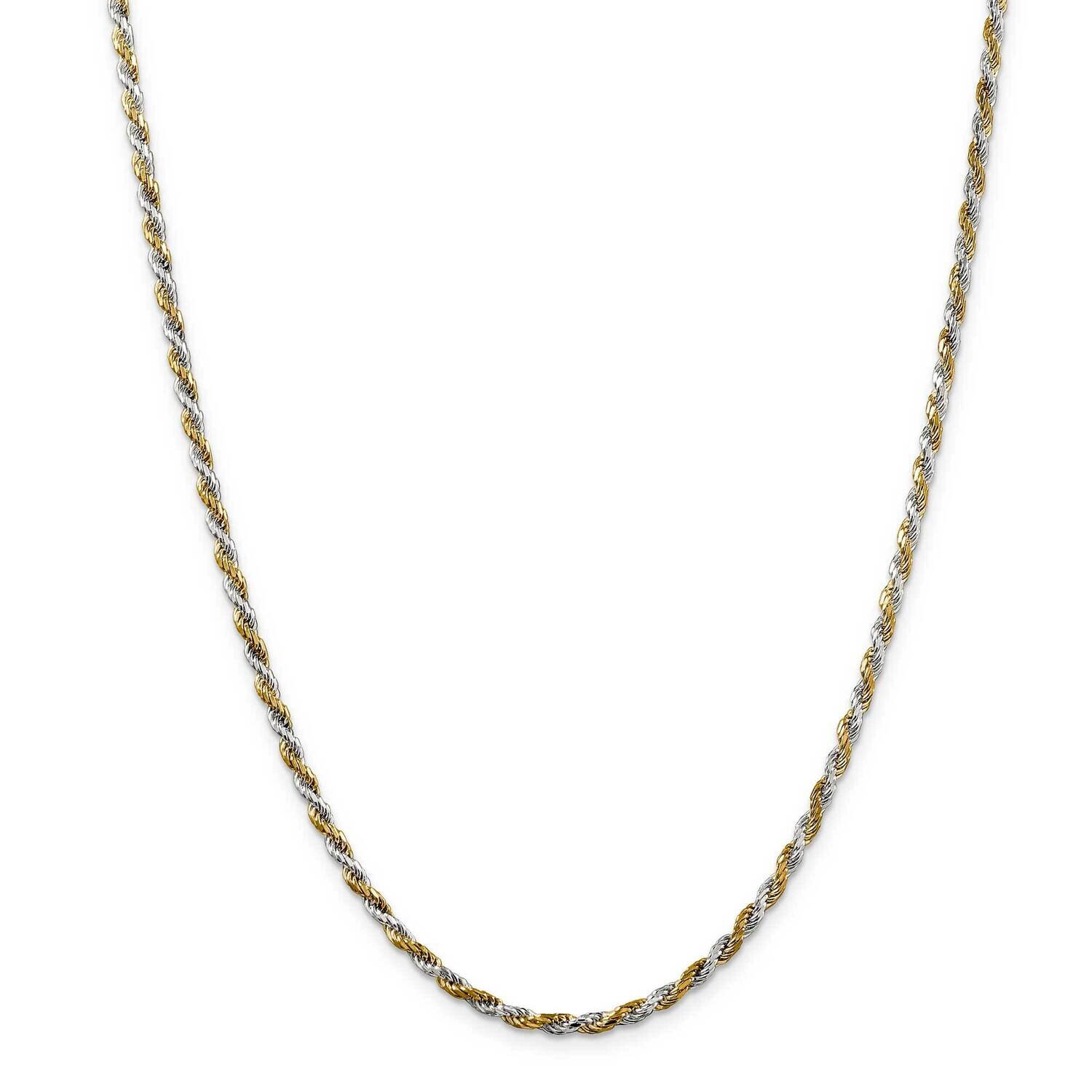 Vermeil 2.5mm Diamond-Cut Rope Chain 30 Inch Sterling Silver QDCY060-30, MPN: QDCY060-30, 191101768…