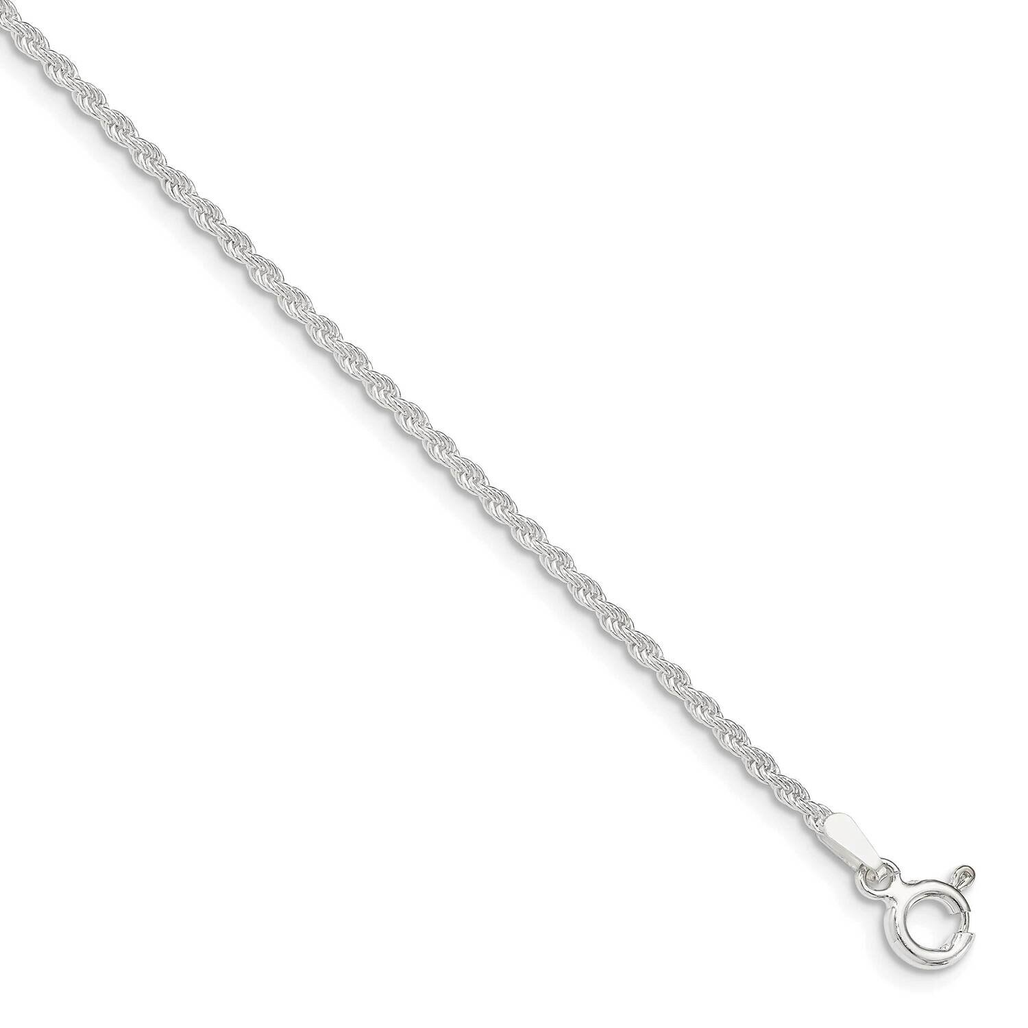 1.8mm Solid Rope Chain 26 Inch Sterling Silver QDR035-26