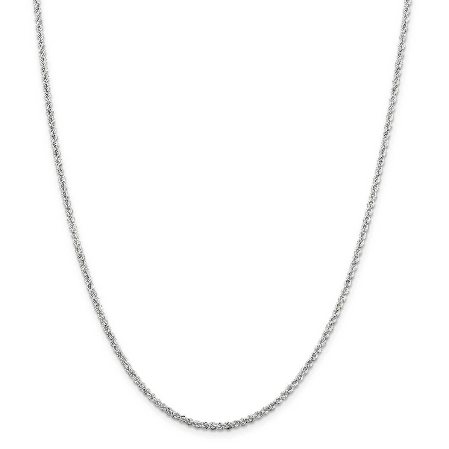 2.3mm Solid Rope Chain 26 Inch Sterling Silver QDR040-26, MPN: QDR040-26, 191101768651