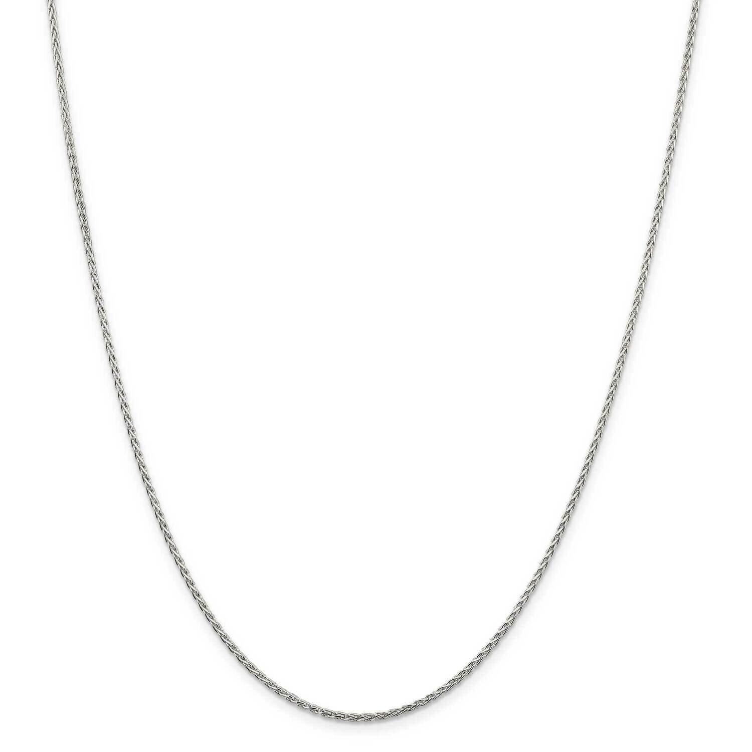 1.5mm Diamond-Cut Spiga Chain 28 Inch Sterling Silver QDS045-28, MPN: QDS045-28,