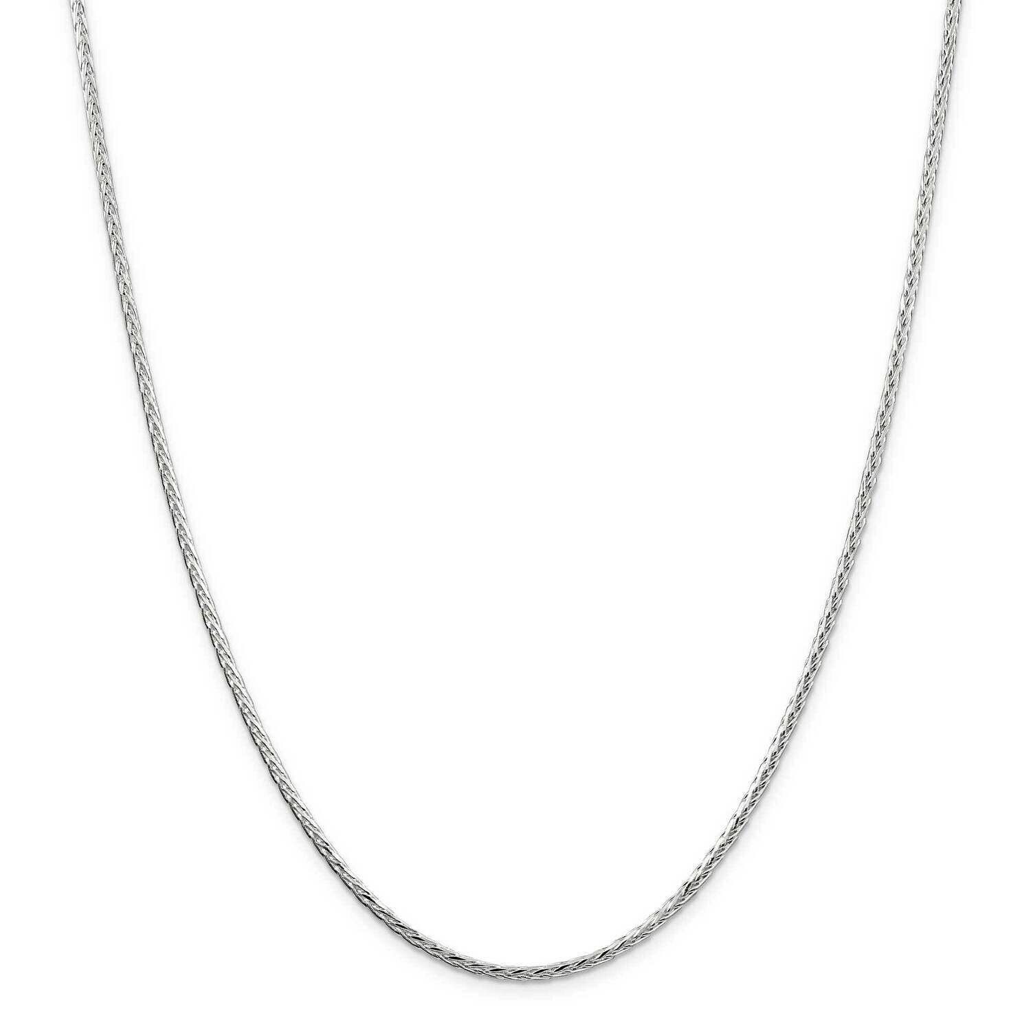 2.5mm Diamond-Cut Spiga Chain 30 Inch Sterling Silver QDS070-30, MPN: QDS070-30,