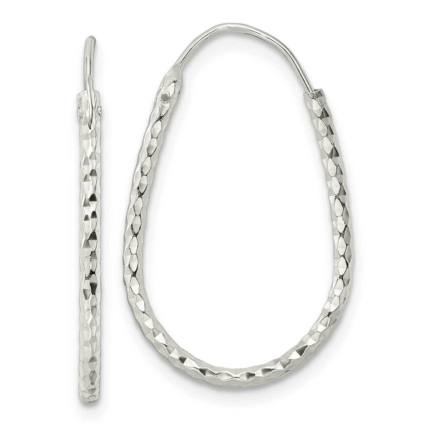 Diamond-Cut Endless Hoop Earrings Sterling Silver Polished QE15823, MPN: QE15823, 196904152195