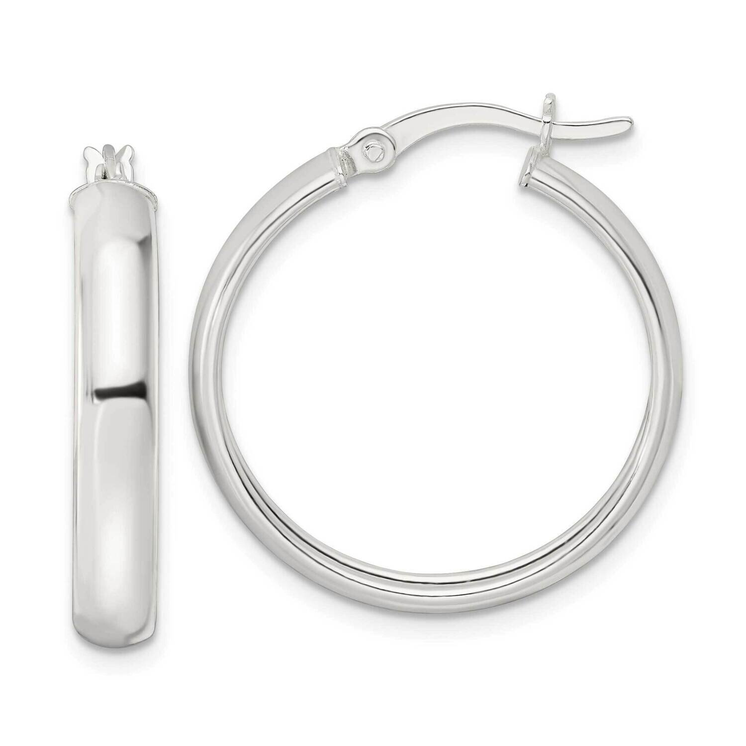 Hoop Earrings Sterling Silver Polished QE15860, MPN: QE15860, 196904151846