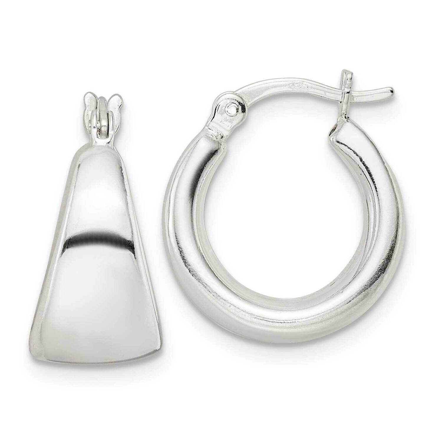 Hoop Earrings Sterling Silver Polished QE15937, MPN: QE15937, 196904152720