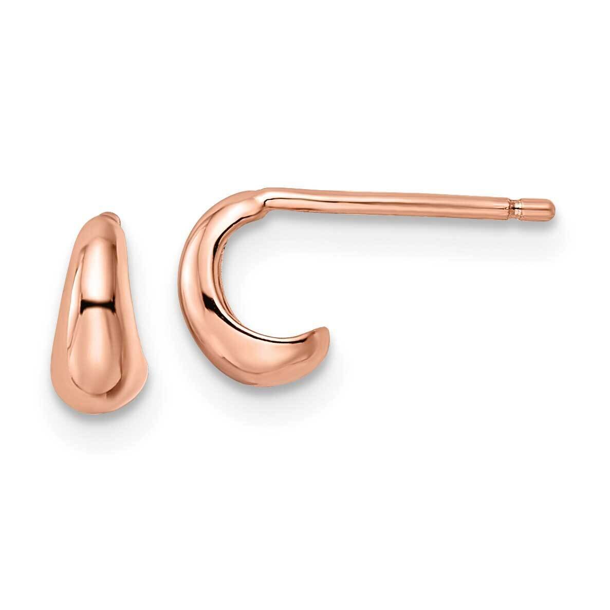Rose-Tone Hoop Post Earrings Sterling Silver Polished QE15973, MPN: QE15973, 196904151167
