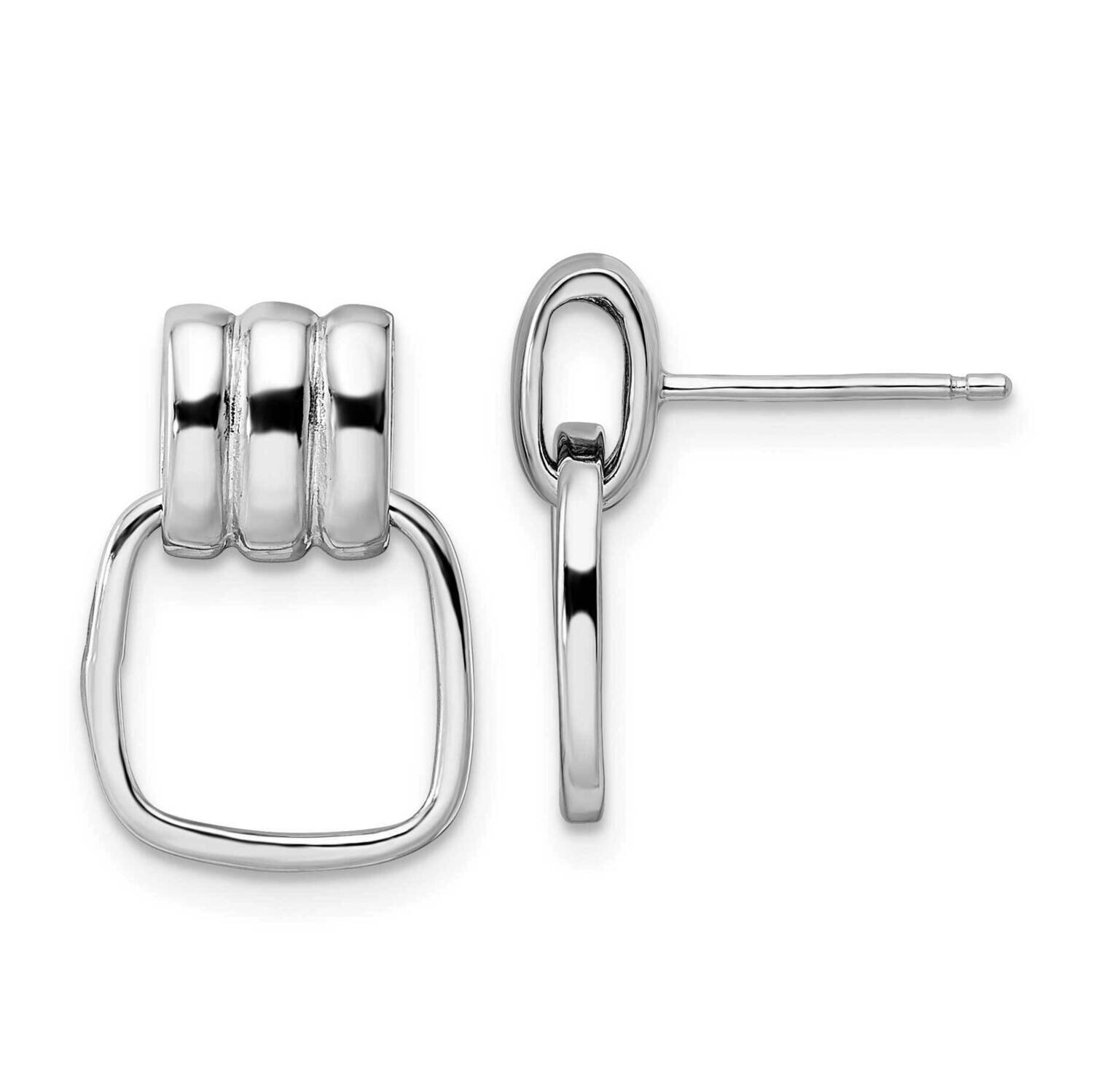 Post Dangle Earrings Sterling Silver Rhodium-Plated Polished QE16013, MPN: QE16013, 196904150573