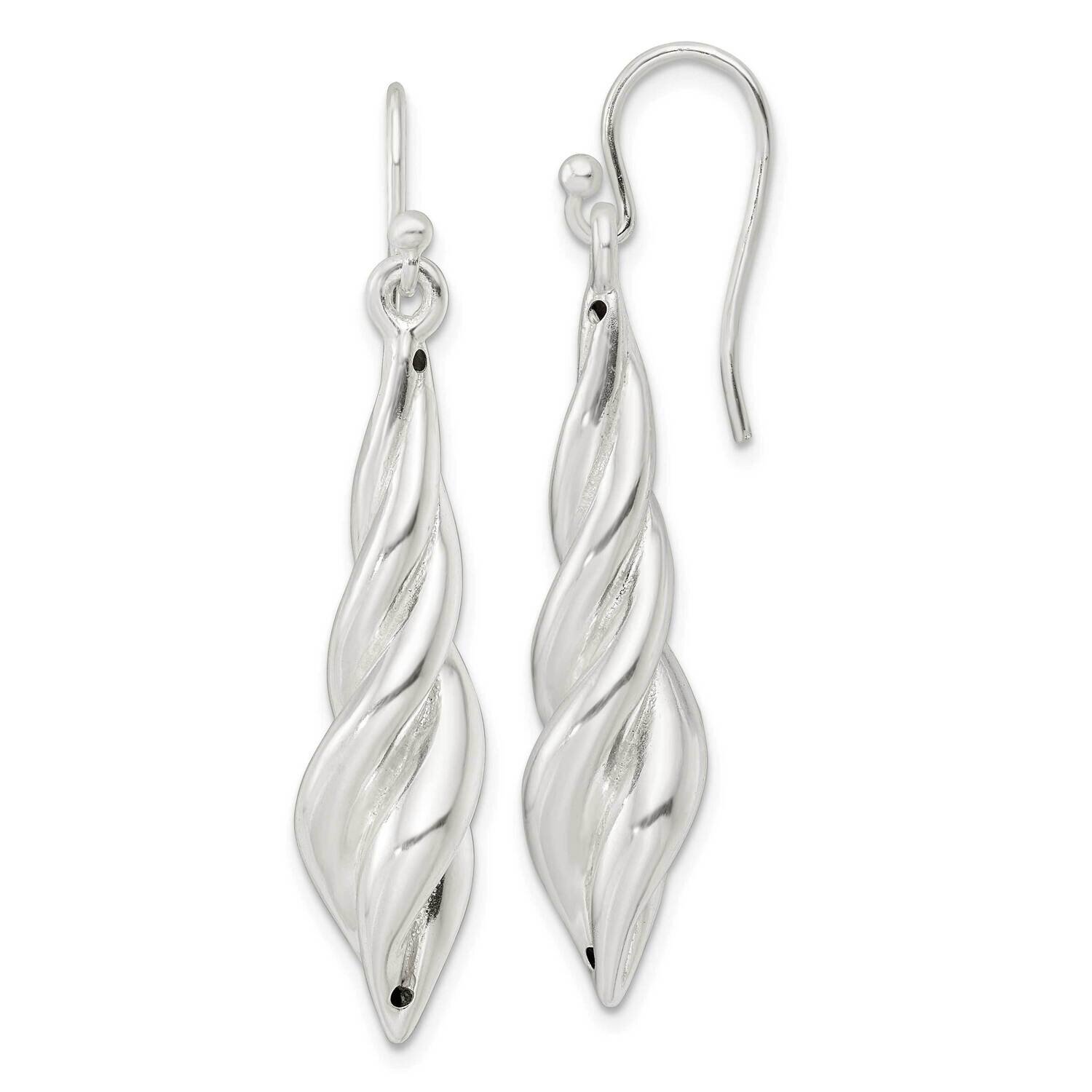 Twisted Flame Dangle Earrings Sterling Silver QE16070