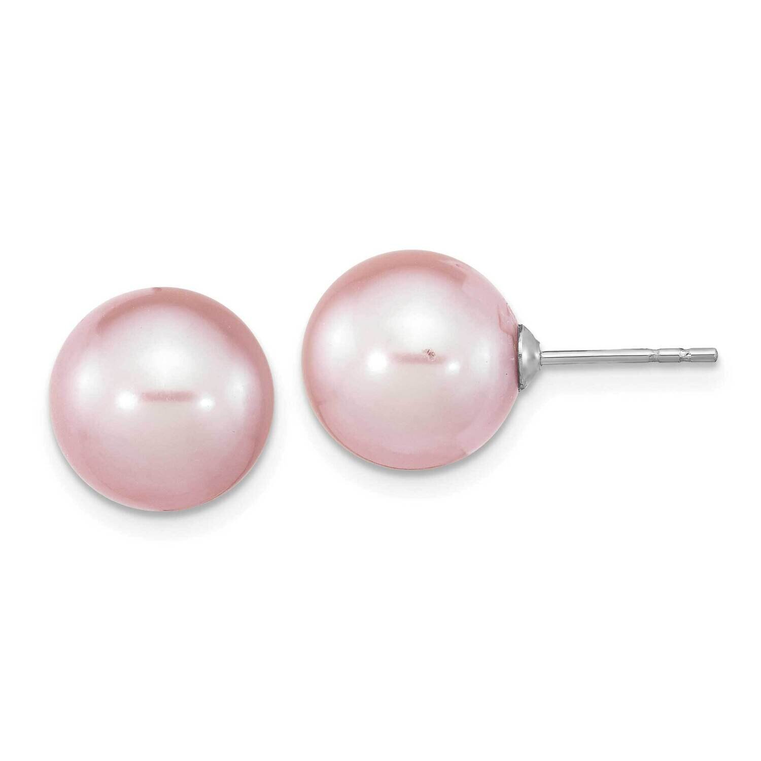 10-11mm Purple Round Fwc Pearl Post Earrings Sterling Silver Rhodium-Plated QE16327, MPN: QE16327, …