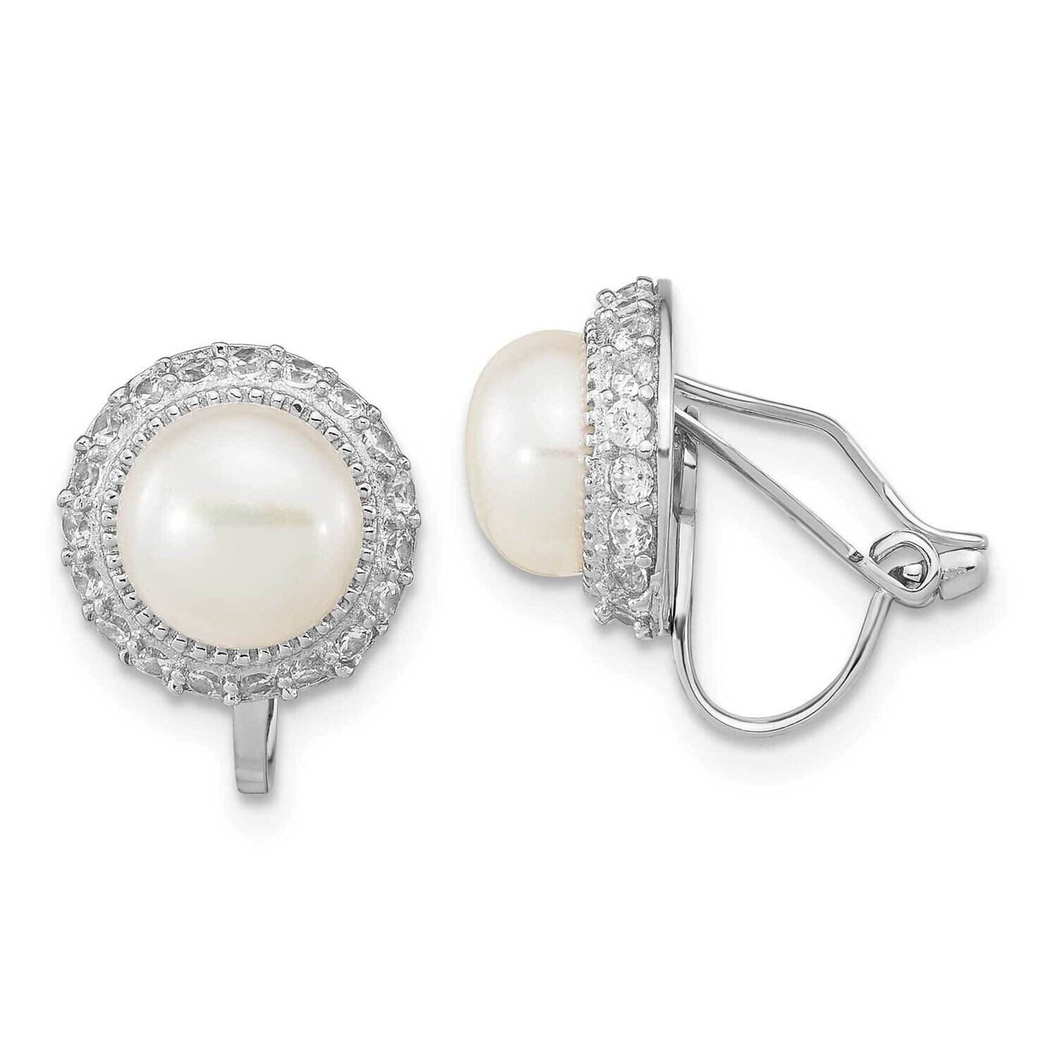7-8mm Button Fwc Pearl Non-Pierced Earrings Sterling Silver Rhodium-Plated QE16361, MPN: QE16361, 1…