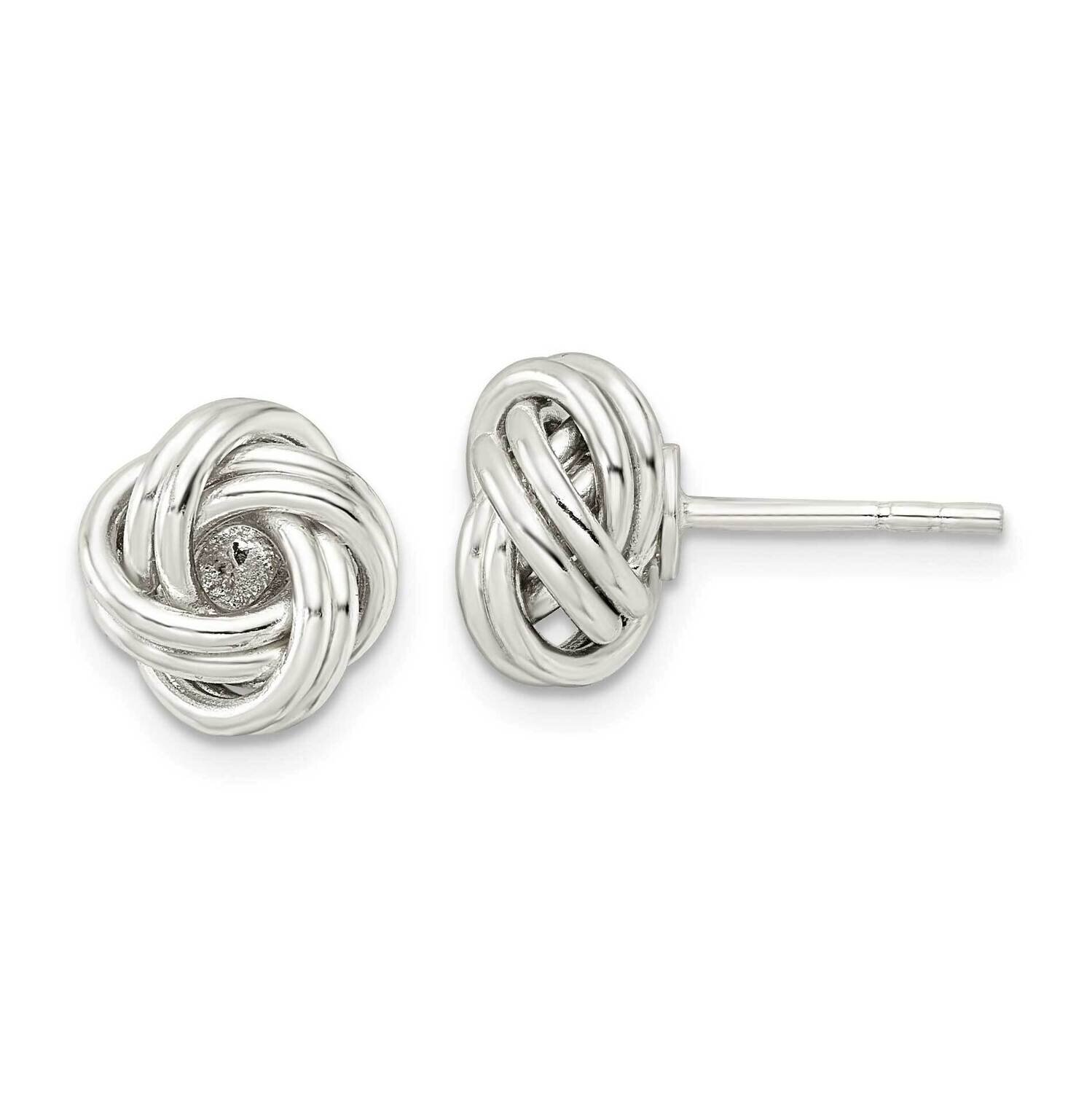 Love Knot Post Earrings Sterling Silver Polished QE16415, MPN: QE16415, 196904167410