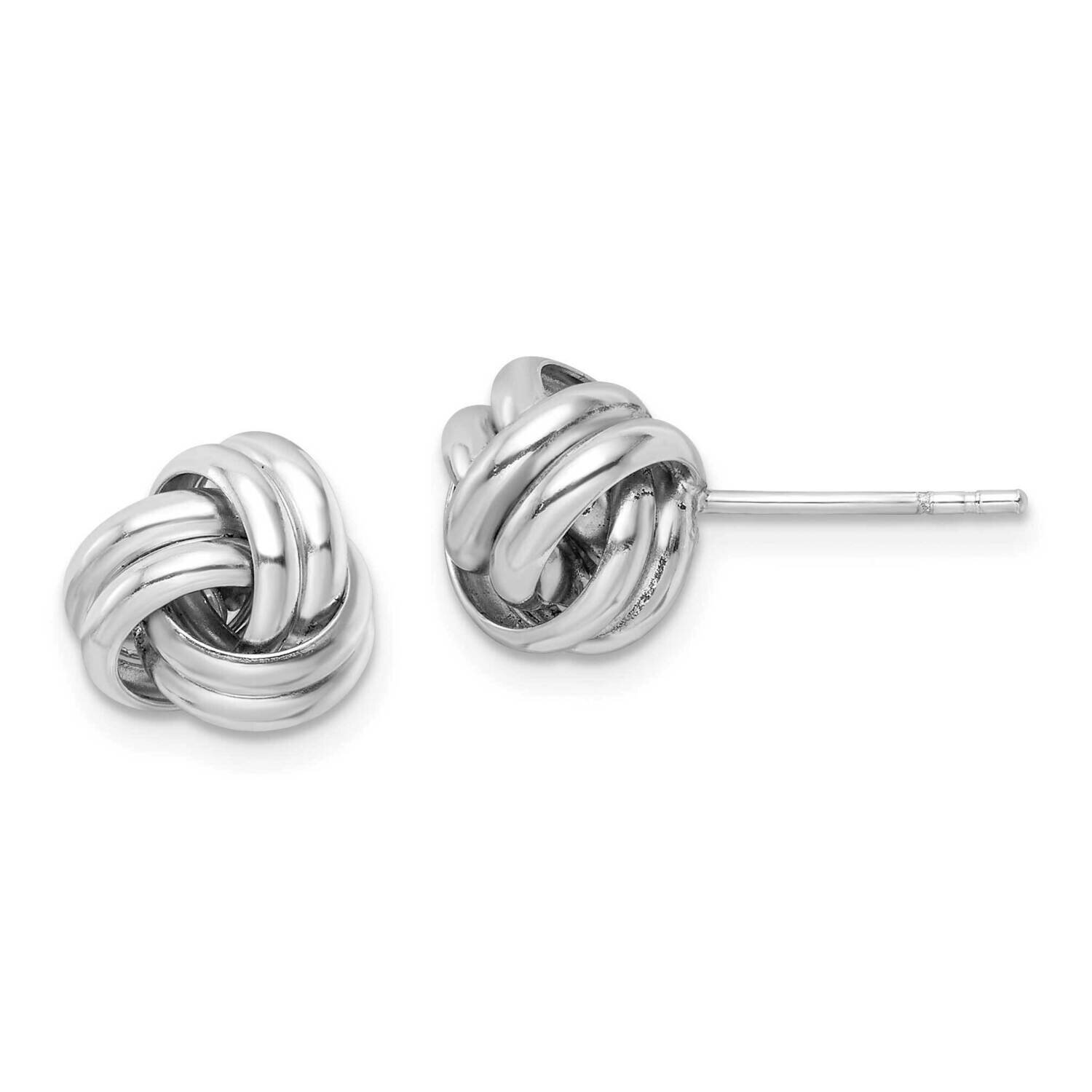 Post Love Knot Earrings Sterling Silver Rhodium-Plated QE16416, MPN: QE16416, 196904167380