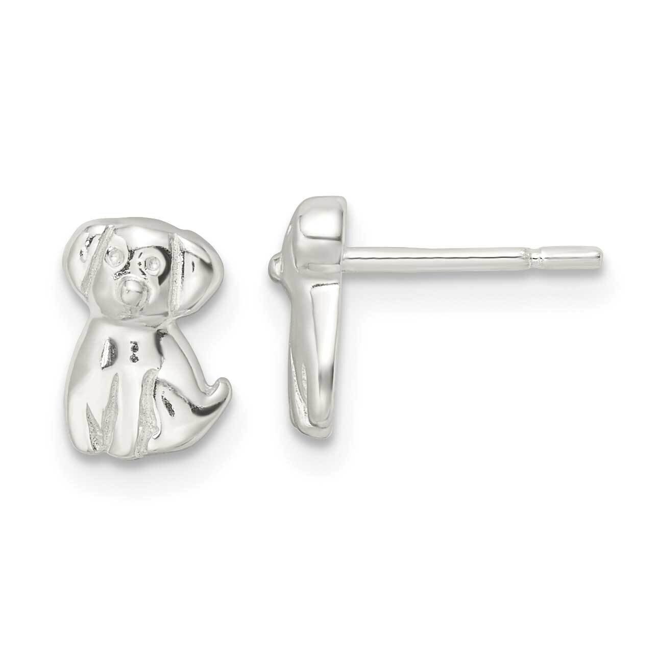 Puppy Post Earrings Sterling Silver Polished QE16500, MPN: QE16500, 196904165447