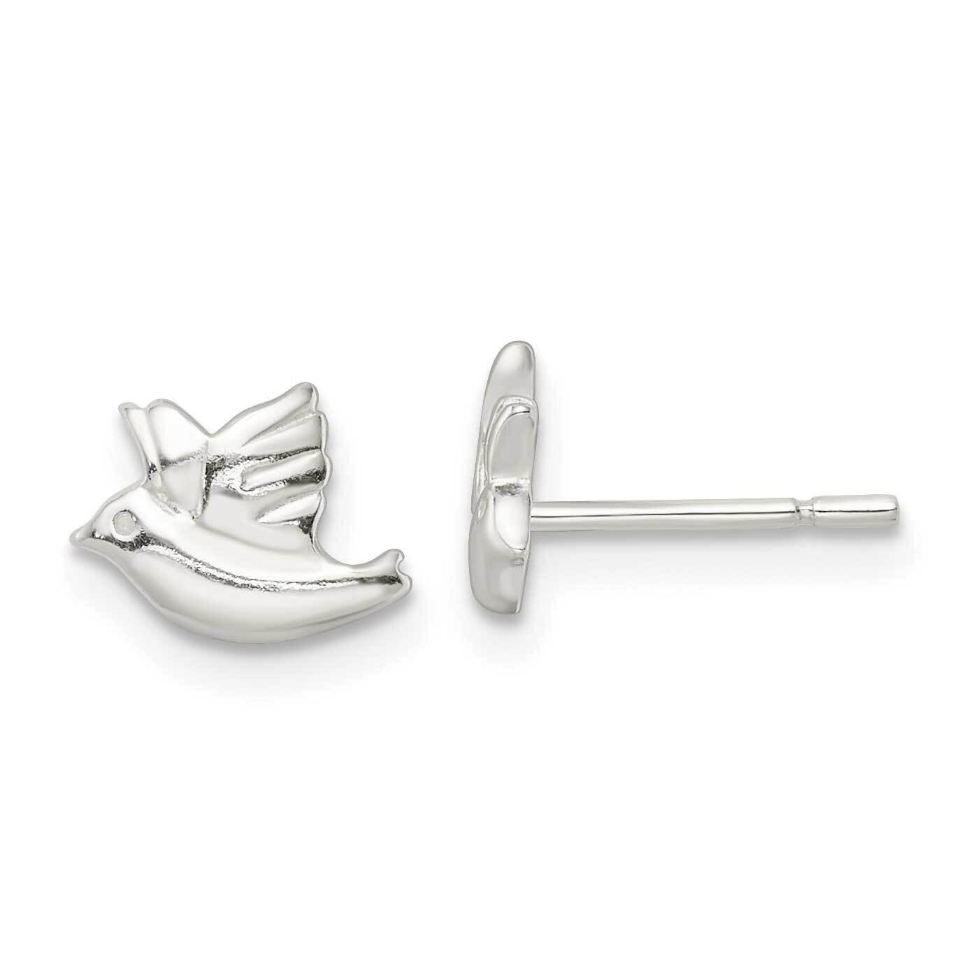 Dove Post Earrings Sterling Silver Polished QE16586, MPN: QE16586, 196904165911