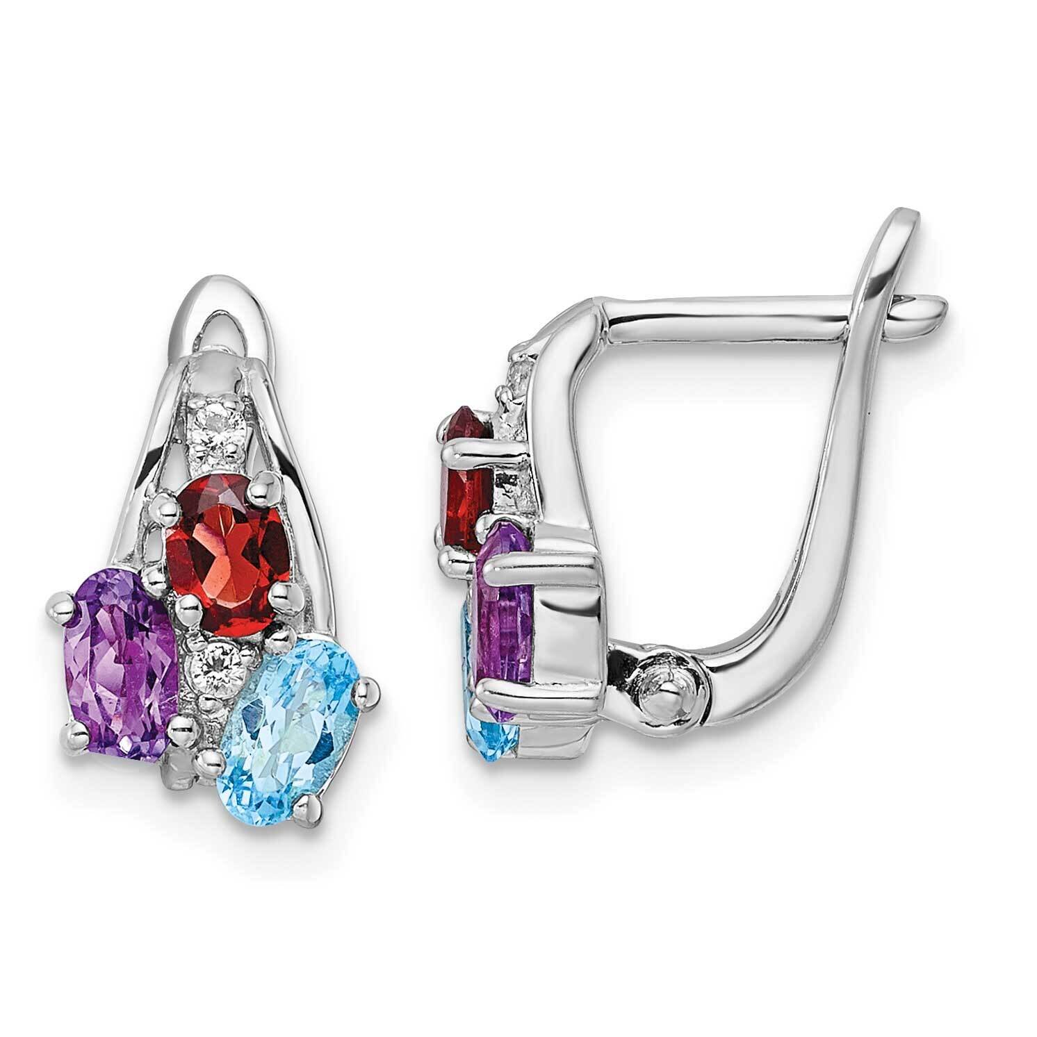 1.30T.W. Bt Am Ga Wt Hinged Earrings Sterling Silver Rhodium-Plated QE16646RB, MPN: QE16646RB, 1911…