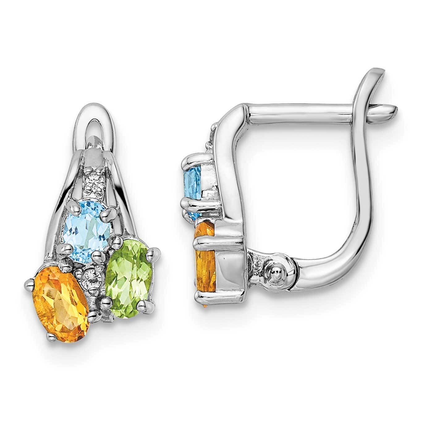 1.34T.W. Pe Ci Lsbt Wt Hinged Earrings Sterling Silver Rhodium-Plated QE16647RB, MPN: QE16647RB, 19…