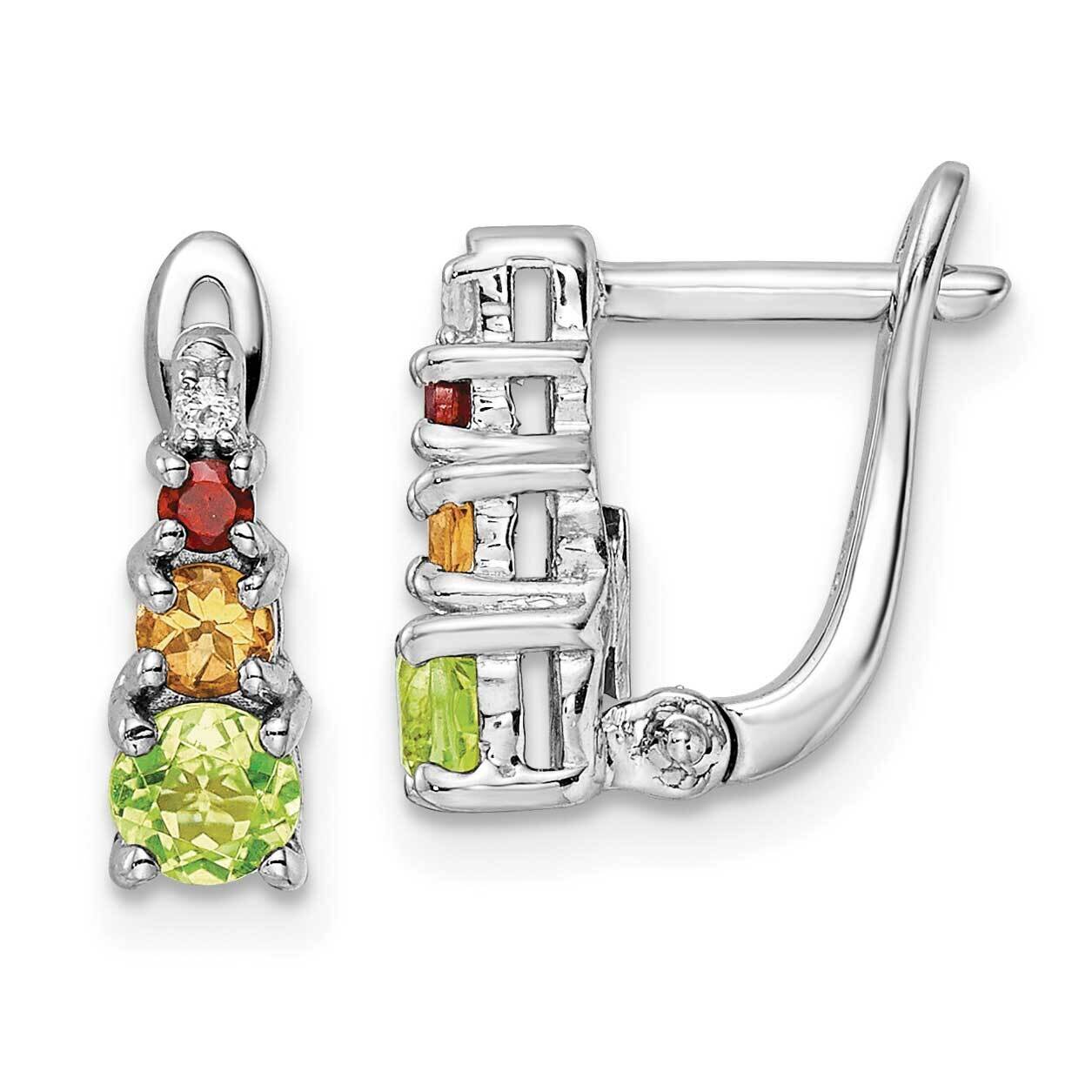 .84T.W. Pe Ci Ga Wt Hinged Earrings Sterling Silver Rhodium-Plated QE16651RB, MPN: QE16651RB, 19110…