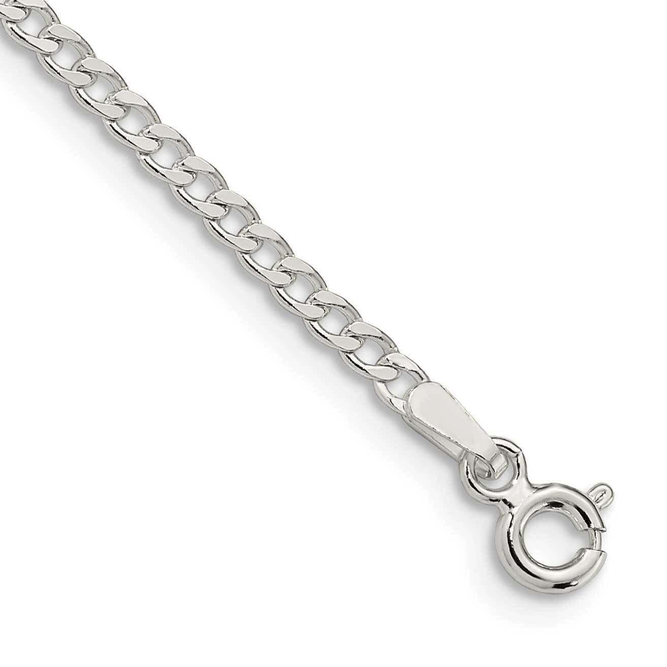 2.3mm Beveled Curb Chain 7 Inch Sterling Silver QFB060-7, MPN: QFB060-7,