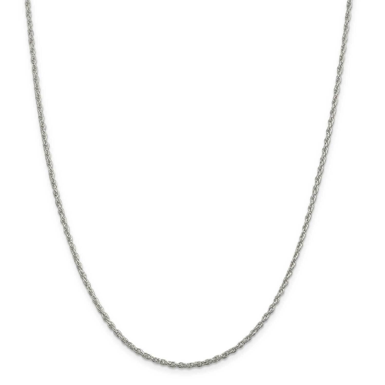 2mm Loose Rope Chain 26 Inch Sterling Silver QFC100-26