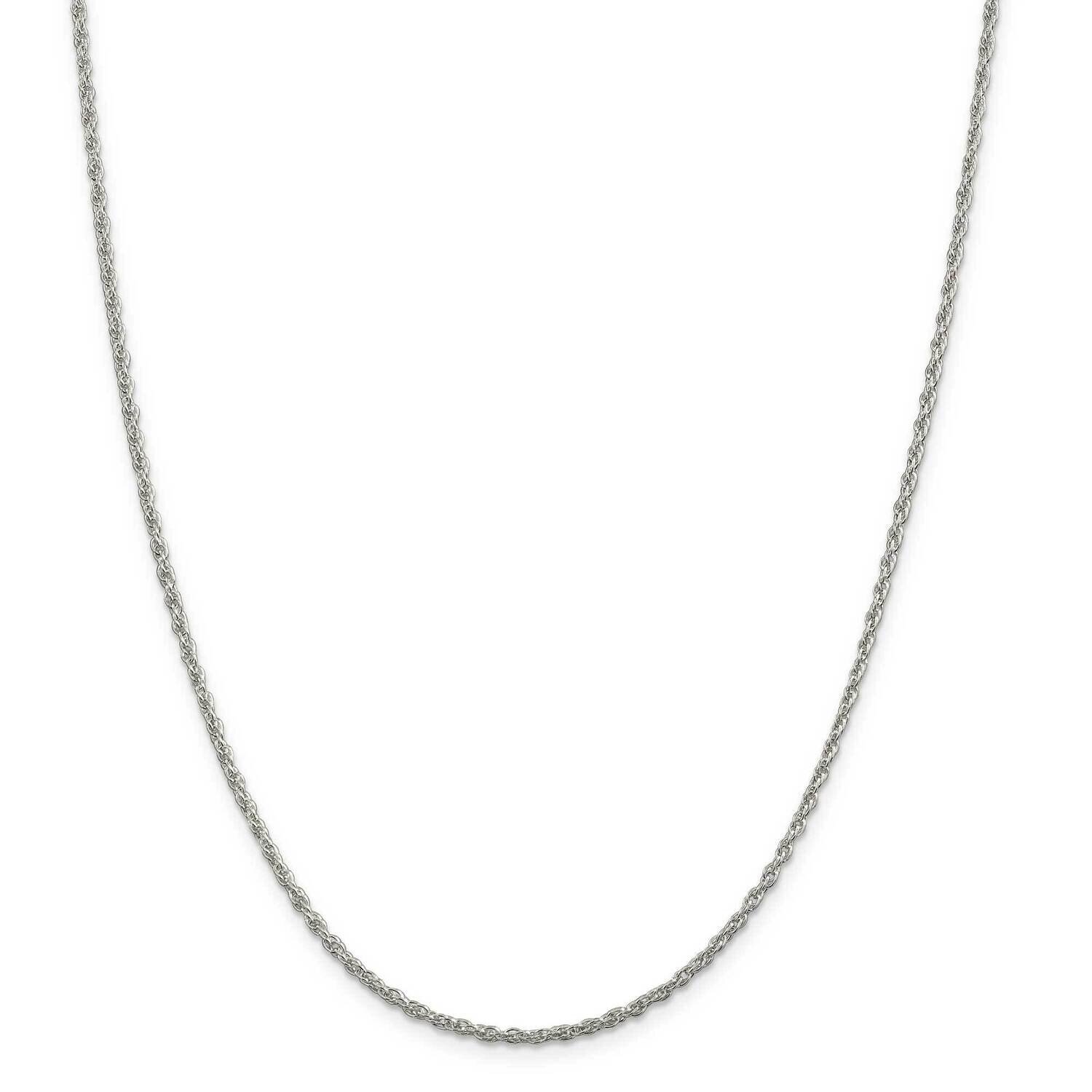 2mm Loose Rope Chain 30 Inch Sterling Silver QFC100-30, MPN: QFC100-30,